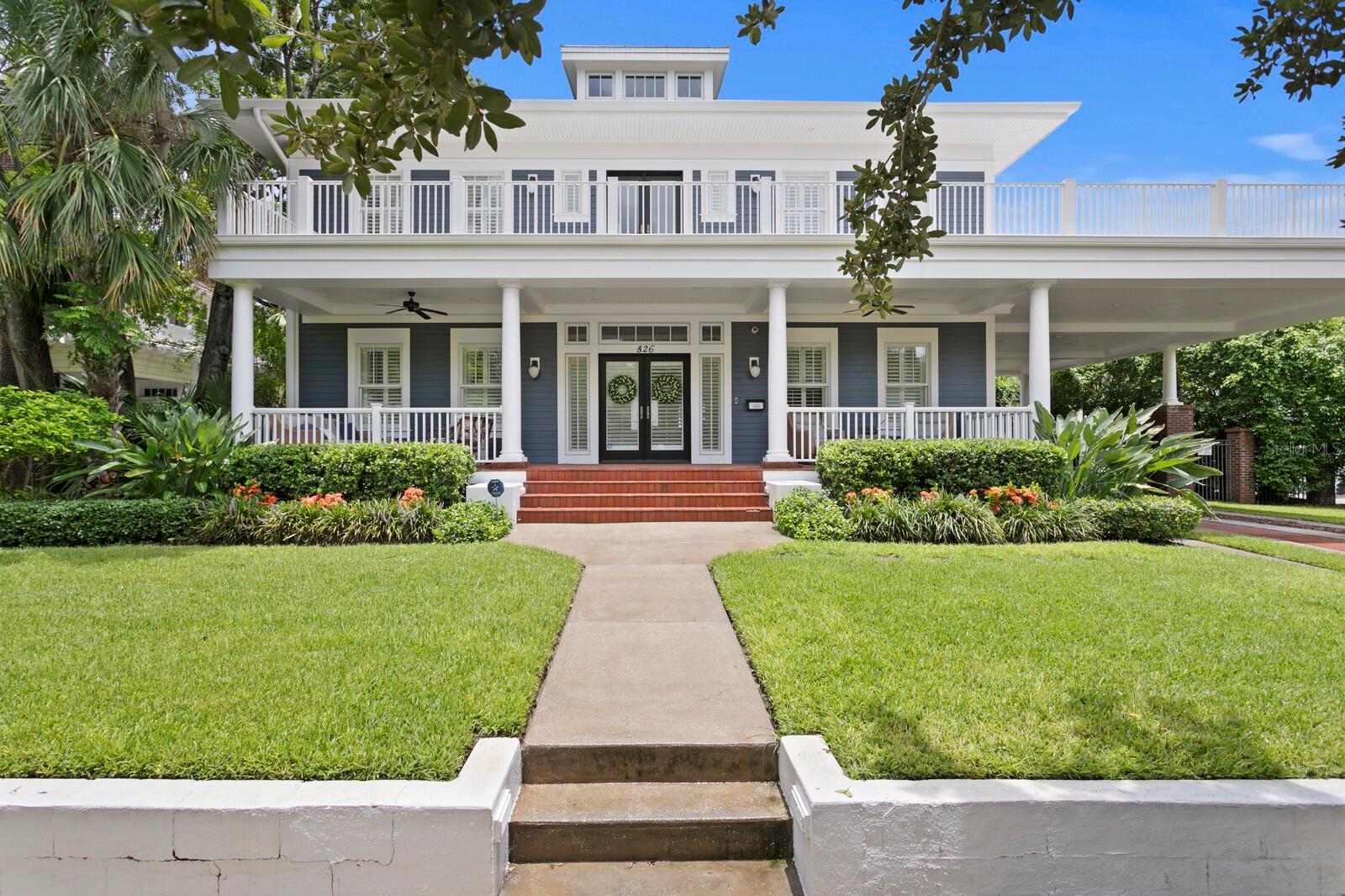 Under contract-accepting backup offers. Welcome to 826 S Edison Ave in the prestigious Hyde Park neighborhood of Tampa—a beautifully updated luxury residence just steps from the scenic Bayshore Blvd. Boasting over 5,200 square feet of thoughtfully designed living space, this exquisite home offers five spacious bedrooms, each with an ensuite bathroom, and six and a half bathrooms, providing maximum comfort and privacy. The residence also features a versatile full ADU, ideal for guests or additional income, along with a den, bonus room, loft, and dedicated gym area.

The interior showcases high-end design and craftsmanship, making it perfect for art enthusiasts and those who appreciate refined aesthetics. Rich hardwood floors run throughout the home, complemented by custom closets and built-in cabinetry that maximize storage and organization. The chef’s kitchen, with top-of-the-line appliances and sleek finishes, opens seamlessly to the great room—an ideal setting for entertaining. A cozy fireplace in the formal dining room adds warmth and ambiance.

Set on an oversized lot, the backyard is a true outdoor oasis featuring a stunning pool, outdoor kitchen, full outdoor bathroom, putting green, and covered patio area—perfect for entertaining or relaxing in privacy. Balconies with gorgeous water views provide tranquil outdoor retreats, enhancing the home’s luxurious feel.

Every detail reflects high-end design, with thoughtfully chosen materials, custom millwork, and elegant finishes throughout. The home is equipped with four HVAC units, an instant hot water heater, upgraded ductwork, water softener, and dehumidifier—all recently replaced—ensuring comfort and efficiency. The exterior was completely repainted in 2024, with a new roof and gutters adding to its curb appeal.

Situated on a charming, walkable street, this residence offers a perfect blend of luxury, comfort, and artistic inspiration. The large front porch is an ideal spot for sipping coffee while enjoying one of Hyde Park’s most charming streets. Located just minutes from Tampa’s finest shopping and dining, and zoned for top-rated A schools, including Plant High School, this home truly embodies the best of Tampa living.