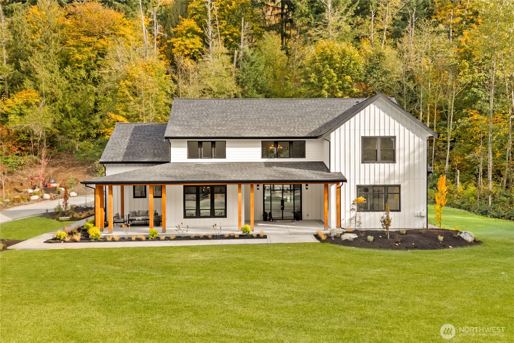 Seller credit towards rate buy down offered! Modern farmhouse that blends luxury, comfort, and thoughtful design. This home features 3 bedrooms plus a guest suite and office, along with 3.5 baths. Soaring ceilings in the living room create a striking first impression and flow seamlessly into the open-concept kitchen and dining area, complete with high-end appliances, a large island, and designer finishes. The primary suite offers a spa-inspired bath with a soaking tub and walk-in closet. Additional highlights include covered front and back patios, a mud room, den, loft and plenty of room to roam. Nestled on a private lot surrounded by natural greenery. Picture represent model home.