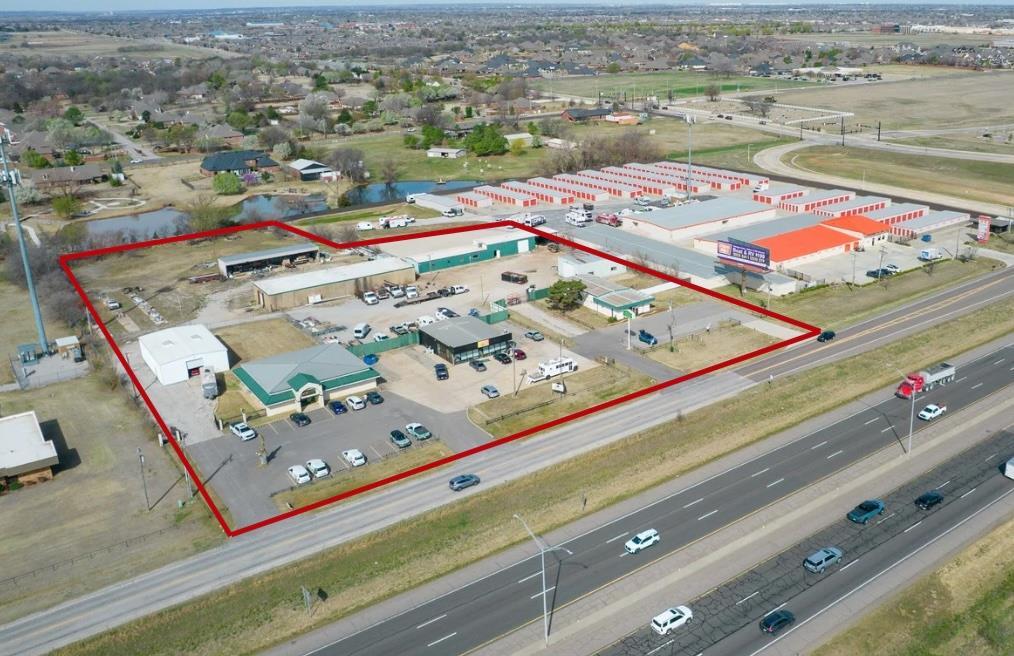 Located at 3501–3601 S I-35 Service Road, this commercial property offers excellent visibility and access along I-35, with traffic counts of approximately 108,058 vehicles per day. The site includes eight buildings totaling 23,586 SF on 4.47 acres, consisting of three office buildings with highway frontage and five warehouse buildings. The layout provides a mix of office and industrial space suitable for a variety of users and tenants. With convenient access to the I-35 corridor and strong exposure, the property is well positioned for continued use as a multi-tenant commercial/industrial site or future redevelopment in a high-traffic location. A few buildings are also available for lease.