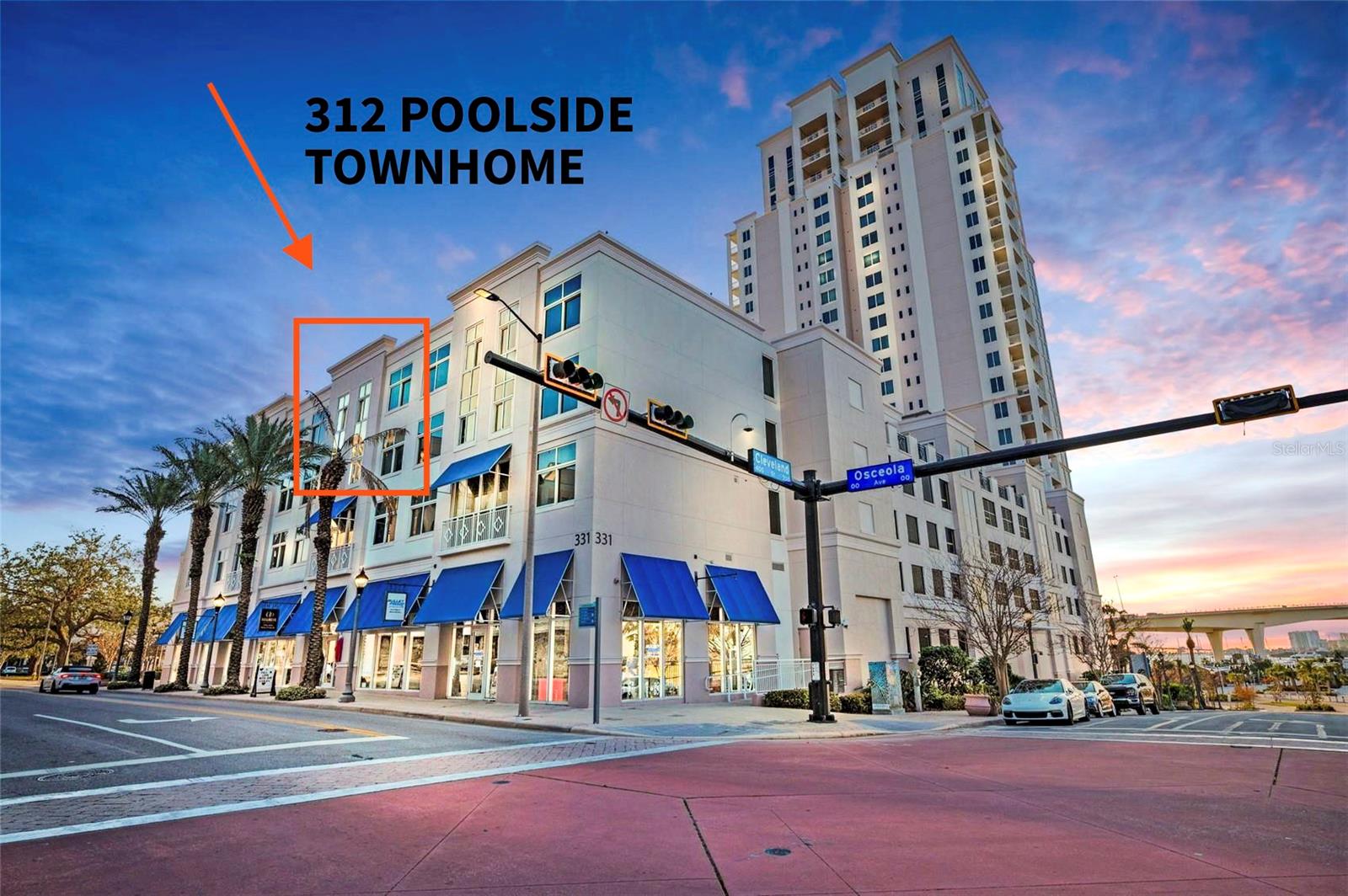 Rare opportunity to own one of only 12 exclusive two-story patio homes in the highly coveted Waters Edge condominium! This beautiful 2-bedroom, 2.5-bathroom residence spans 1,458 sq ft, offering the privacy of a townhome with the luxury of full-service condo living. The main level boasts soaring 10' ceilings,  guest half-bath, and a large kitchen with granite countertops and stainless steel appliances, with gorgeous, cool tile flooring that flows seamlessly across the first floor into the sun-drenched Great Room.  Upstairs features a convenient laundry room with a washer/dryer and two spacious en-suite bedrooms. The primary retreat offers dual walk-in closets, a spa-like bath, and a private patio with direct, step-out access to the community's elevated amenities deck. Enjoy a heated pool, hot tub, saunas, steam rooms, outdoor fireplace, gas grills, and a state-of-the-art health club with a Pilates Reformer right outside your door. Premium perks include 24/7 concierge service, full-time maintenance, robust security, a private storage unit, and 2 assigned parking spaces in the secure covered garage on the exact same level as the unit. Built to strict safety standards with hurricane windows in a non-evacuation zone. Unbeatable downtown location surrounded by the $84M Coachman Park, Capitol Theatre, and Clearwater Marina. Walk to local dining and entertainment, drive to Clearwater Beach in 5 minutes, or reach TPA airport in 30 minutes. Furniture negotiable!