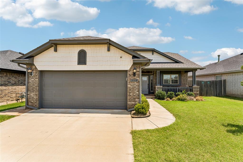 Welcome to 3109 Red Cedar Way in Norman! This beautifully maintained 3 bedroom, 2 bathroom home offers right at 1,440 square feet of thoughtfully designed living space with a modern feel that's both clean and inviting.From the moment you step inside, you'll appreciate the bright, open layout, stylish finishes, and comfortable flow that makes everyday living and entertaining easy. The kitchen seamlessly connects to the living and dining areas, creating the perfect gathering space for family and friends. The spacious primary suite provides a relaxing retreat, while two additional bedrooms offer flexibility for guests, a home office, or hobbies.Outside, you'll find a well-kept yard with space to enjoy your morning coffee, unwind after a long day, or make it your own. Conveniently located near shopping, dining, parks, and everything Norman has to offer, this move-in ready home is one you won't want to miss!Fresh carpet throughout, full lawn sprinkler system, and an in-ground storm cellar in the garage.Schedule your private showing today!