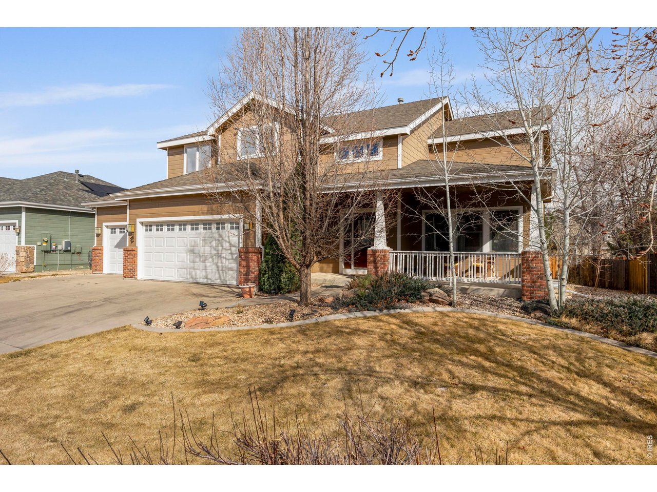 **Back on market-no fault of the home. Buyer unable to secure financing.** Step onto the welcoming front porch and let the charm of this Craftsman style home nestled in Southwest Fort Collins greet you. Inside, the timeless Craftsman design of this former model home creates an inviting atmosphere. The front door opens to a spacious and versatile floorplan, featuring a flexible front room that works beautifully as a sitting area or private study. The main floor showcases gleaming hardwood floors throughout. The kitchen is a standout, complete with a large island, gas cooktop, double ovens, and abundant counter space. Upstairs you'll find four bedrooms along with the convenience of an upper-level laundry room. The luxurious primary bedroom offers a 5-piece bath, and large walk-in closet. The finished garden-level basement expands the home's livability with an additional bedroom, dedicated bar area, media/projector room, and generous storage. Outdoor living is just as appealing, backing to greenbelt with a fully fenced backyard and an east-facing covered deck, perfect for morning coffee, entertaining, pets, or relaxing on warm summer evenings. Recent upgrades, including a newer roof, furnace, exterior paint, and sliding glass door, provide added comfort and peace of mind. Tucked away on a quiet cul-de-sac on Fort Collins' desirable west side, Gates at Woodridge is known for its mature trees, spacious homes, and convenient access to schools, parks, trails, shopping, and the foothills, an ideal location for enjoying the Colorado lifestyle.