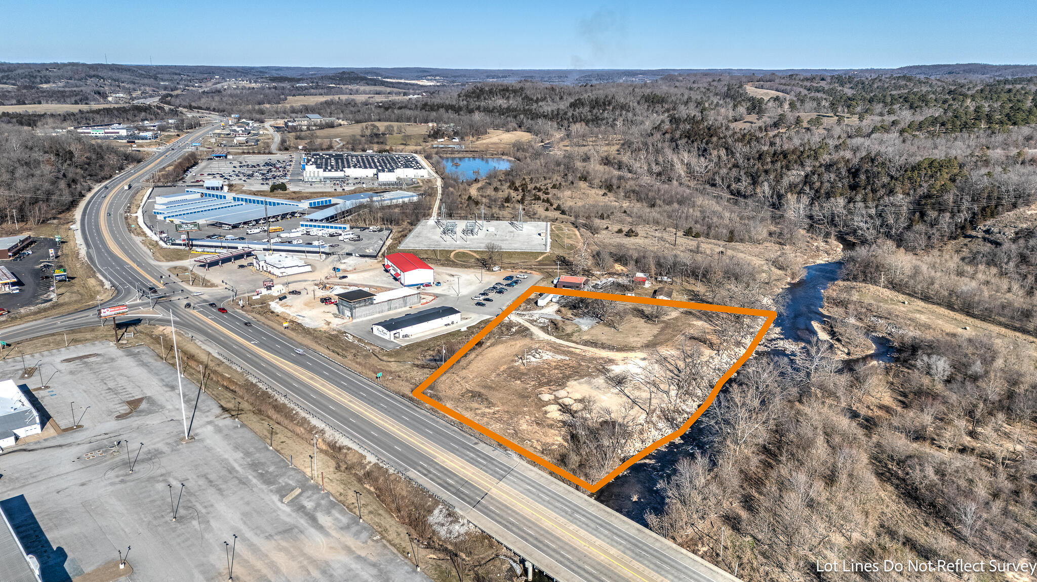 There are plenty of options with this 3.5 M/L acres available for investment/development just over the Bella Vista border with HWY 71 frontage and an average daily traffic count of 12,000.  Maximize NW Arkansas traffic yet gain all the benefits of Missouri's lower business taxes and requirements. Don't miss the opportunity to capitalize on 575' of Little Sugar Creek frontage. Public water and sewer available on site.