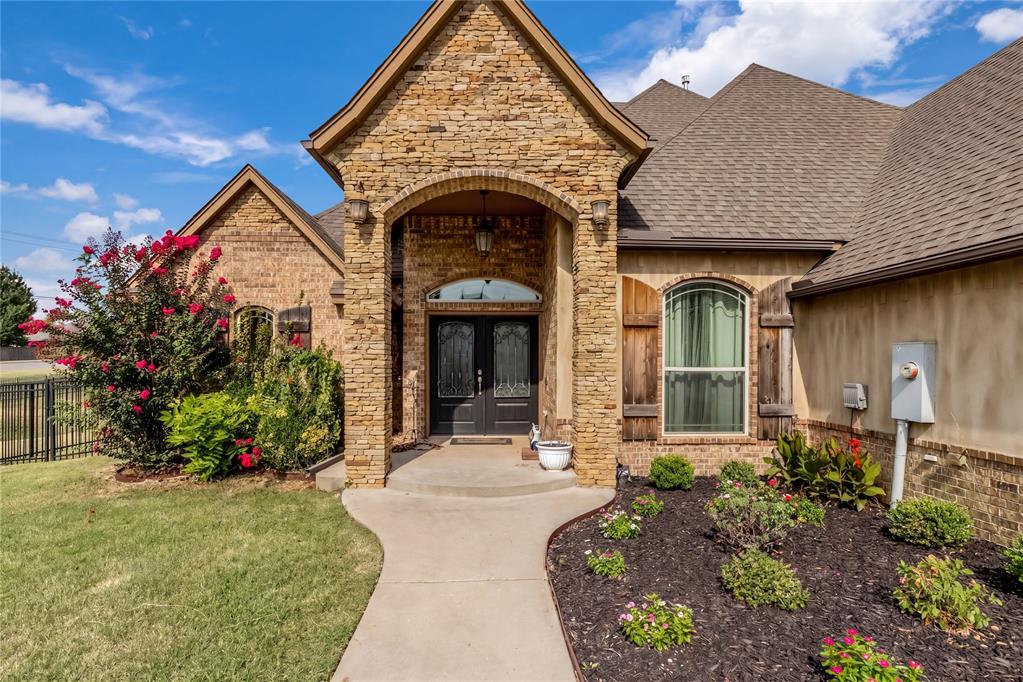 Welcome home to this beautiful custom home in a gated community.  This home is designed for both everyday living and entertaining family and friends.  There are 3 spacious bedrooms with ample storage.  The kitchen has an island and is open to the living room area.  The kitchen countertops are granite accented with custom cabinets.  The home includes a beautiful pool and large backyard area with a covered patio, 3 AC units, fireplace and storm shelter.  Come take a look and dream about the possibilities.