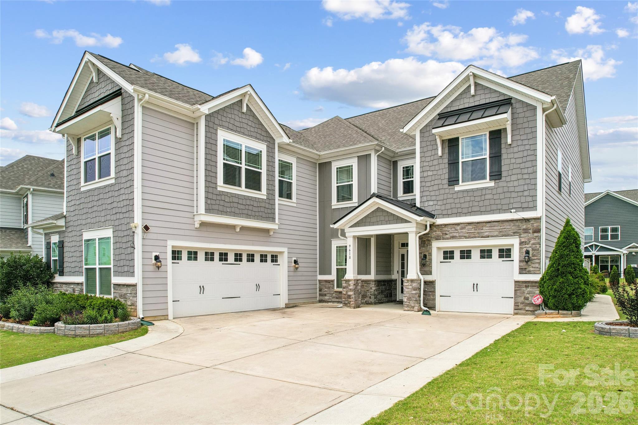 Beautiful and spacious home located in the highly desirable Allen Mills Subdivision, offering exceptional comfort, modern upgrades, and a highly functional layout. This impressive 5-bedroom, 4-bath residence includes a full bedroom and bath on the main level, ideal for guests or multi-generational living.The home has been freshly painted, creating a clean, bright, and move-in-ready feel throughout. The open-concept design is enhanced by abundant natural light and seamless flow between living spaces, making it perfect for both everyday living and entertaining.The upgraded kitchen is a standout feature, showcasing elegant white quartz countertops, which are highly durable, non-porous, and low-maintenance engineered stone surfaces. They are prized for resisting stains, scratches, and heat while offering a clean, modern, and seamless aesthetic. The kitchen also includes modern cabinetry, ample storage, and a spacious layout ideal for cooking and gathering. A convenient butler’s pantry adds additional prep space and organization.Upstairs offers four additional bedrooms plus a large bonus room, which can be easily converted into a media room, playroom, home office, or entertainment space, providing exceptional flexibility for any lifestyle.Located within the sought-after Cox Mill School District, this home combines comfort with a prime location. The property also features a large backyard, perfect for outdoor entertaining, relaxation, or future enhancements.Additional highlights include a rare 3-car garage, access to a community pool, and a well-established neighborhood setting that enhances long-term value.A perfect blend of space, upgrades, and versatility—this beautifully maintained home is truly move-in ready and designed for modern living.