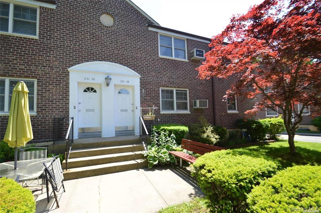 Lovely Triple Exposure Garden apartment nested in Deepdale Gardens on first floor offers spacious and sun drenched living room with  large closet with storage the  living room connected to the Formal Dining room (can be third bedroom) with crown molding and big windows and small Bar.  Beautiful Eat-in Kitchen with nice cherry wood cabinets  back splash ceramic floors and washer and dryer. PLUS  2 Generous size bedrooms with a lot of closets  and small office space, one redone Bathroom.  Low maintenance include all utilities & parking, electric car charging station, gardening and snow removal ,NO FLIP TAX. You can enjoy outdoor, playground and mini water parks. Conveniently close to 3 express buses to Manhattan and LIRR. Close to highways LIE & GCP also close to shopping and restaurants. SD#26 PS#221 and MS#67. Don't miss this opportunity. Additional information: Appearance: Excellent