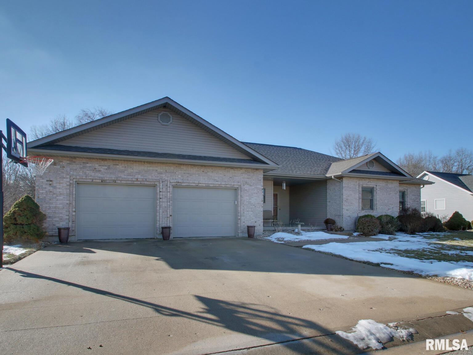 Escape the hustle without leaving convenience behind in this well-maintained edge of town south end ranch, built in 2003.  This home offers 3 bedrooms on the main level including full master suite and walk in closet. (bonus room in the basement has been used as 4th bedroom). You will have tons of extra room to stretch-out in the fully finished daylight basement with built in wet bar. Enjoy warm summer evenings entertaining on the 30x18 deck overlooking the spacious yard with wooded setting. If you enjoy gardening several raised garden beds and fruit trees are already in place ready to help grow next seasons fruits and vegetables. You will have plenty of room for storage or parking in the oversized 28x24 attached 2 car garage. Updates include Quartz countertops 2024, hardwood in kitchen and dining 2023, carpet upstairs 2025, carpet basement 2024, roof 2024, water heater 2023, AC 2023, water softener, 2025. Refrigerator, Stove, Microwave, Dishwasher. Fireplace, Barstools, Small Refrigerator in basement and kitchen tv also to convey. Sale subject to successful closing of a specific property.