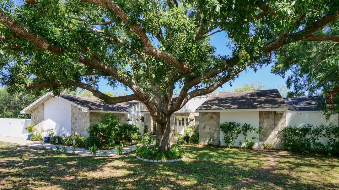 Motivated Seller! Back to the market with a new roof and a new water heater, installed in 2026. Exceptional opportunity in Palm Harbor. This beautifully updated 2,660 SF home sits on nearly ½ acre and offers an ideal blend of indoor and outdoor living. Features include a renovated kitchen, bathrooms, and flooring (2025) with premium granite and quartz finishes, a 2026-renovated pool with spa, and a stunning outdoor entertainment area completed in 2024 with a tiki hut, porcelain pavers, BBQ area, and outdoor sink.The home offers multiple indoor and outdoor gathering spaces, a second kitchen ideal for entertaining, and large glass doors that open to the pool area, creating seamless indoor-outdoor living. Additional highlights include a 2019 A/C, parking for 4+ vehicles plus RV and/or boat, a corner lot, fenced yard, natural creek views, and a sprinkler system supplied by a natural water source.Conveniently located approximately 18 miles from Tampa International Airport, 11 miles from Clearwater Beach, and less than 3 miles from Crystal Beach boat access and fishing pier. Not located in a flood zone.