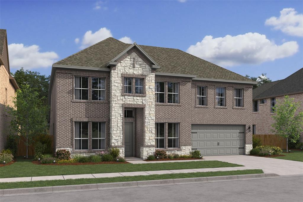 Rockwall Schools! Located in master-planned community of Monterra, the neighborhood will offer amazing amenities including a resort-style pool, pickleball court, playground, and walking trails. This stately 2-story home offers an Extra Suite with private bedroom and bath, perfect for guests or multi-generational living. Beyond the welcoming foyer, a private home office is perfect for remote work and the sizable great room is filled with natural light. A well-equipped kitchen includes an island a large pantry, and adjacent dining area with access to a covered patio. Includes a private dining room for special occasions. The primary bedroom on first floor features a huge walk-in closet and bath with dual sinks. The 2nd floor loft is great for entertaining, and all upstairs bedrooms include walk-in closets.