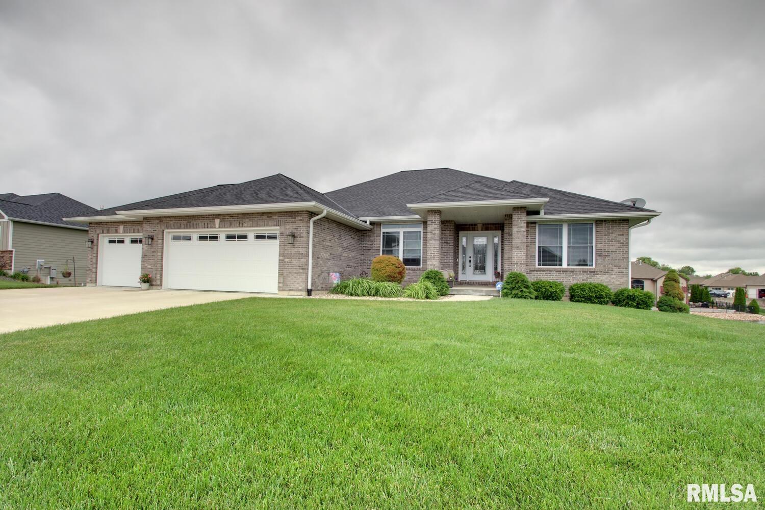 This wonderful home is adjacent to two ponds for fishing and wildlife. It has a finished walkout basement perfect for doing craftwork and sewing with a large custom closet for great storage. Nice unfinished storage area in basement. Main floor has a room that can be used for multiple purposes. Covered porch on rear of home overlooking the water.