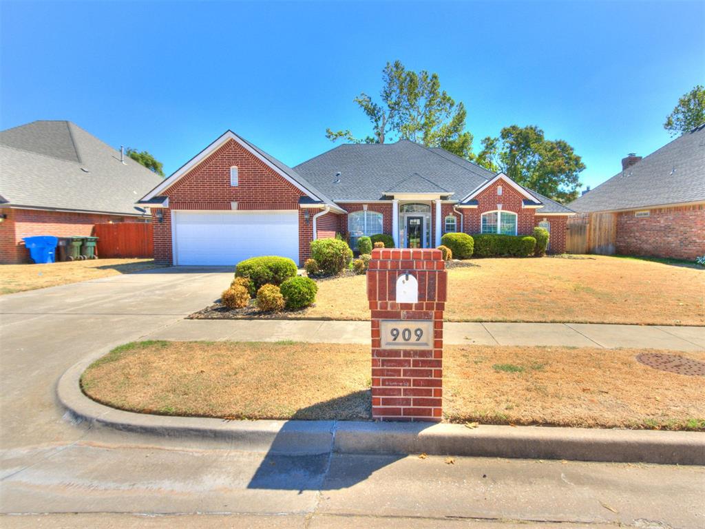OPEN HOUSE SATURDAY, 9/12, FROM 2PM TO 4PM. Welcome home to 909 Hearthstone, an absolute gem nestled in Norman’s highly sought-after Brookhaven neighborhood. This 3-bedroom, 2-bathroom home perfectly balances craftsmanship with functional, everyday living. The floor plan offers abundant natural light and features a dedicated study—perfect for a home office. Entertaining is effortless with two distinct dining areas, including a formal dining room and a bright breakfast nook just off of the kitchen. Unwind in the spacious primary bedroom or step outside to the covered patio to enjoy peaceful evenings. Located within a top-rated school district and minutes to shopping and dining, this home offers convenience and style. Please make note- the roof was replaced in 2021 and the AC unit was replaced in 2022! Schedule your private showing today!
