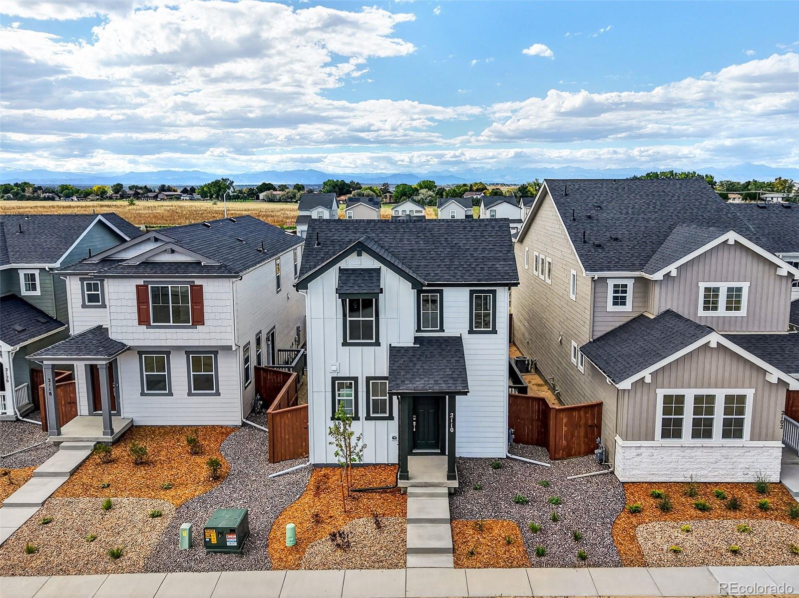 What's Special: Oversized Patio | Dedicated Study | High Ceilings.New Construction - Ready Now! Built by America's Most Trusted Homebuilder. Welcome to The Stella at 2110 Wagon Wheel Aly in Farmlore. Off the grand two-story foyer, a private study offers a quiet retreat. The open-concept kitchen, dining area, and great room are perfect for gatherings, with an optional extended patio for seamless indoor/outdoor living. Upstairs, you'll find three bright secondary bedrooms, a full bath, laundry, and a spacious primary suite tucked at the end of the hall for added privacy. Located in Farmlore—a vibrant new community in the heart of Brighton—you’ll enjoy suburban charm with easy access to downtown Brighton, Prairie Center, and Denver. Planned amenities include three parks, a recreation center with pool, and a restored 10,000 sq. ft. farmhouse designed as a future hub for work and play. With over 11 miles of trails, walkable streets, and proximity to Prairie Lakes Regional Park and Barr Lake State Park, Farmlore is where outdoor adventure, connection, and everyday convenience meet. Brighton 27J School District. Additional Highlights Include: AC 14 Seer Lennox air conditioning, patio, stainless steel gas range, additional sink at secondary bath. MLS#3835668