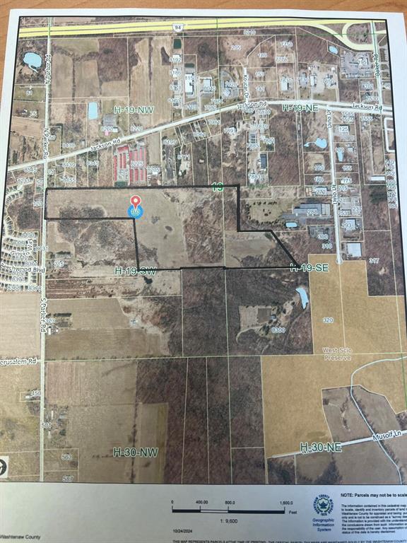 Rare opportunity to purchase 77 acres of prime development land in Scio Township.   This parcel is just minutes to the I-94 and Baker Rd exit.   The propery Current use is Farm.
