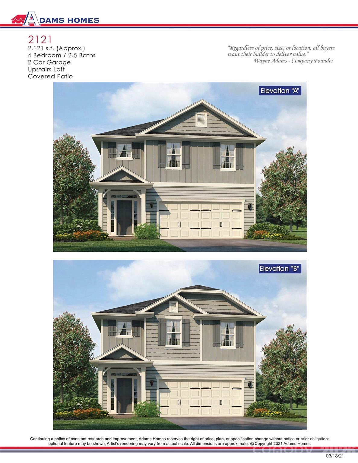 Welcome home to the thoughtfully designed 2121 Plan, offering 4 bedrooms, 2.5 baths, and an open-concept layout that balances style, comfort, and functionality. A welcoming foyer draws you into the spacious main living area, creating the perfect setting for everyday living and entertaining.  The designer kitchen is sure to impress with Stone Gray cabinetry, stainless steel appliances, matte black hardware and fixtures, a ceramic tile backsplash, and a large quartz island that serves as the centerpiece for cooking, dining, and gathering. The adjacent dining area opens directly to a covered patio, extending your living space outdoors for relaxing evenings or weekend get-togethers.  The inviting family room features a centered gas fireplace, providing a cozy focal point for spending time with family and friends.  Upstairs, the private primary suite offers a peaceful escape with elegant crown molding, recessed lighting, a ceiling fan, and a spacious walk-in closet. The luxurious ensuite bath includes a beautifully tiled 5-foot walk-in shower and a private water closet. Three additional bedrooms provide flexibility for family, guests, or a home office.Built with today's most sought-after finishes and thoughtful design, this beautiful new home is estimated for completion in September 2026. Don't miss your opportunity to make it yours!