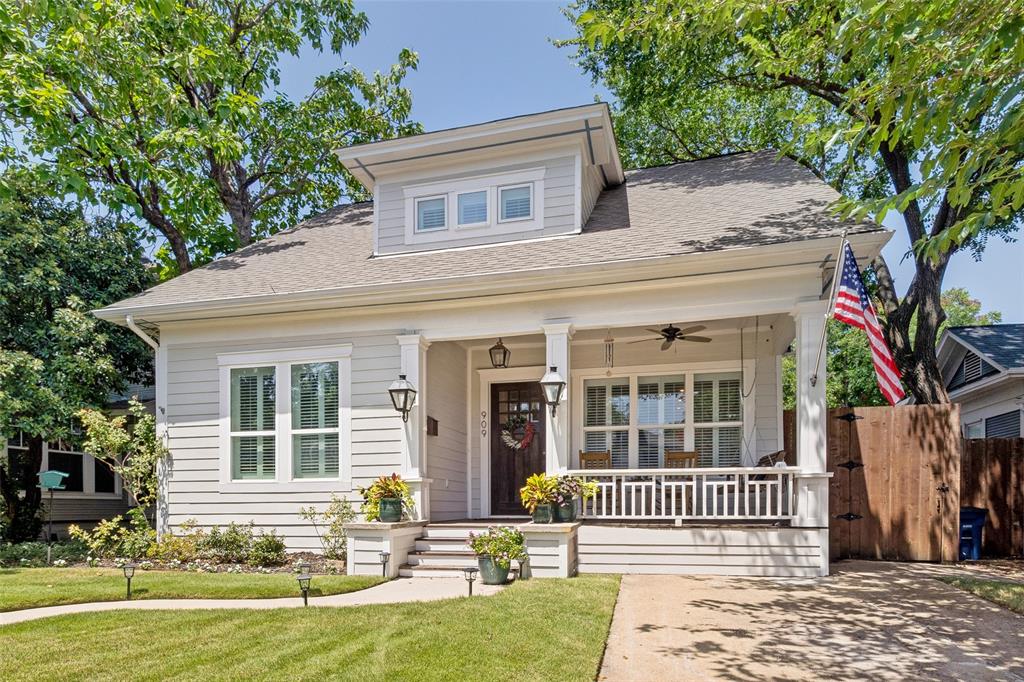 You will love the character and charm of this amazing, updated, built in 1925 home, boasting a spacious 3,203 ft² in the Main House, complemented by 710 ft² in the Guest Quarters. Together, this property offers an impressive 3,913 ft² of living space, 5 Bedrooms, 3 full baths and 1 half bath, perfect for families or entertaining guests. To start at the front door, find gas lantern porch lights illuminating the entrance, while original hardwood floors flow throughout the spacious rooms. Seamlessly blending classic charm with modern amenities including transoms and stained glass and door trims. The heart of the home is undoubtedly the kitchen, featuring incredible professional-grade stainless appliances, dual sinks, soapstone and quartz countertops, a butler’s pantry, and abundant natural light that makes this kitchen stand out from the rest. Dimmable LED can lights throughout the home.  Retreat to the primary bedroom suite, which includes a gorgeous, updated bath with twin vanities, bidet wall mounted toilet and large spa tub and a large walk-in closet. The secondary bedrooms are generously sized, with two large walk-in closets. The third bedroom, also great as a guest suite, overlooks the zoysia-grassed yard and includes a cozy reading nook. Home office with abundant built-in shelves. The guest quarters is a standout feature of this property, offering a large bedroom, a stylish bathroom, and a living area complete with a kitchenette as well as an outdoor elevator and stairs to access the quarters—ideal for visitors or as a private office space. Electronic gate from the rear of the property allows covered parking with electric charging, attached to a large workshop. Walk to Bishop Arts, park, pool, tennis, or pickleball courts. Don’t miss the opportunity to make this exceptional property your own! Buyer and Buyers Agent to Verify All Information.