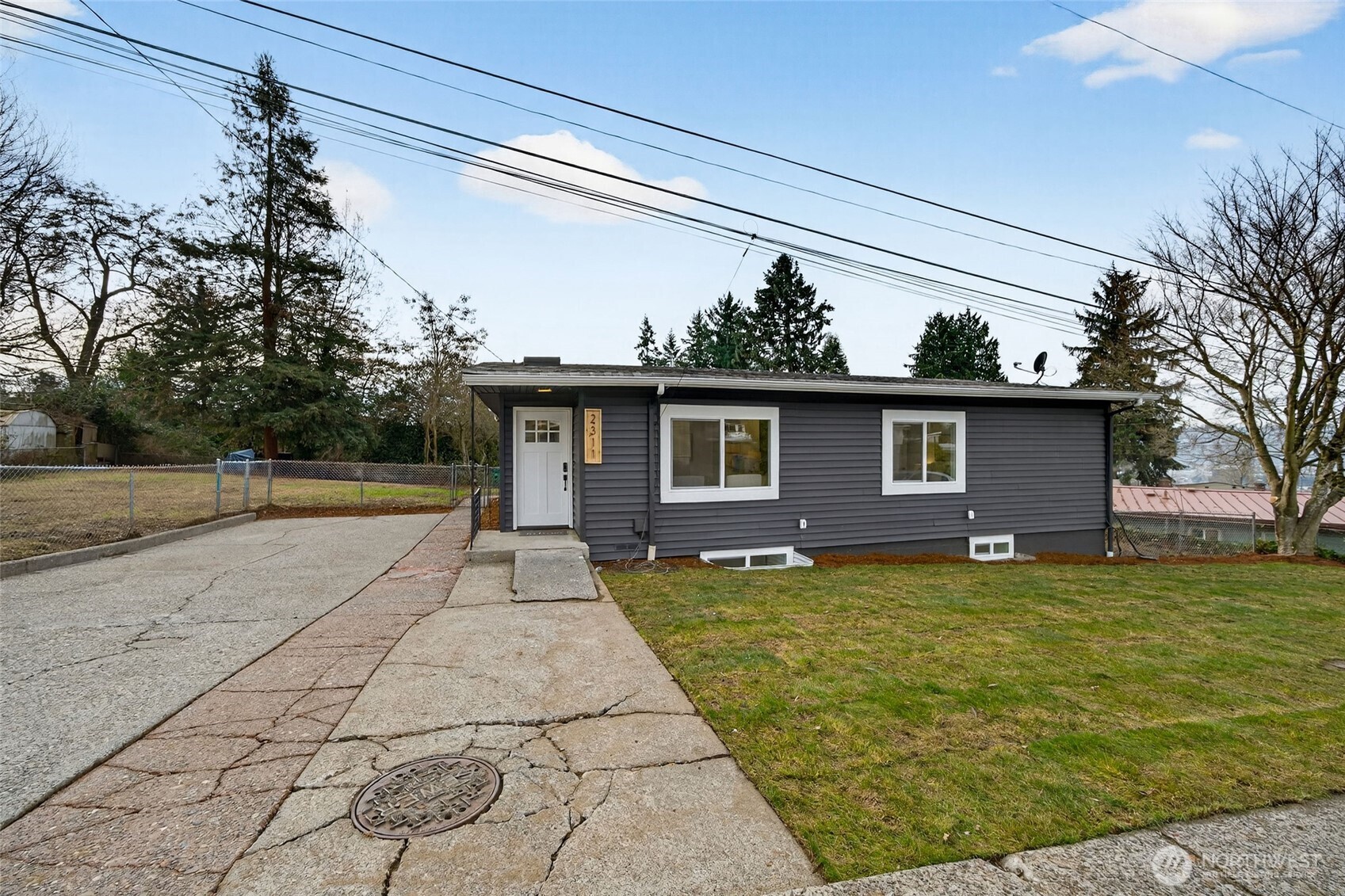 Beautifully remodeled 5-bed, 3-bath home with stunning Lake Washington and mountain views from the covered deck and primary suite. Lower level includes a kitchenette—ideal for an ADU conversion for added rental income. Spacious primary features a 3/4 bath and walk-in closet. Large lot may qualify for a DADU (buyer to verify). Modern upgrades include quartz countertops, new cabinets, tiled baths, minisplit, and fresh paint. Prime location near The Landing, shops, dining, schools, VMAC, and minutes to 405/167 with easy Eastside and South access.