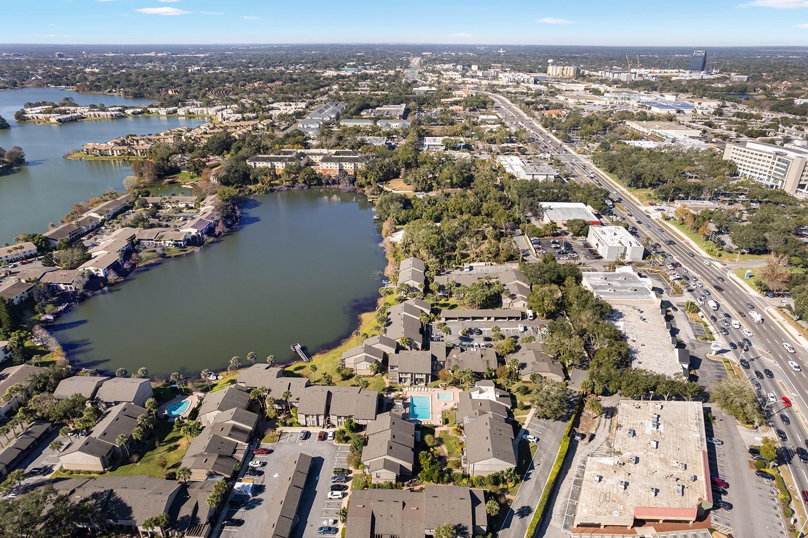Condo with Lake views, 2 bed, 2 bathroom located in highly desirable Lake Villas Community of Altamonte Springs, near the Altamonte Mall. Walking distance from grocery stores, restaurants, convenience stores, hospitals, and more. Lots of updated Complete renovation in 2022, all floors renovated, all cabinets and countertops renovated, all doors and fixtures renovated, new blinds in all windows, complete replacement of electrical and plumbing, new Air Conditioner motor and condenser unit , includes Oven with stove, refrigerator, and dishwasher (All new), all sinks and bathroom amenities updated. Includes two parking spaces, one open and one covered carport. Includes storage outside of front door, as well as storage unit downstairs. The entire complex has a new roof as of February 2022. The Condo fee takes care of  water/sewer, cable, Internet, building exterior, ground maintenance, community pools (2), community lake access, trash removal, and outdoor pest control.