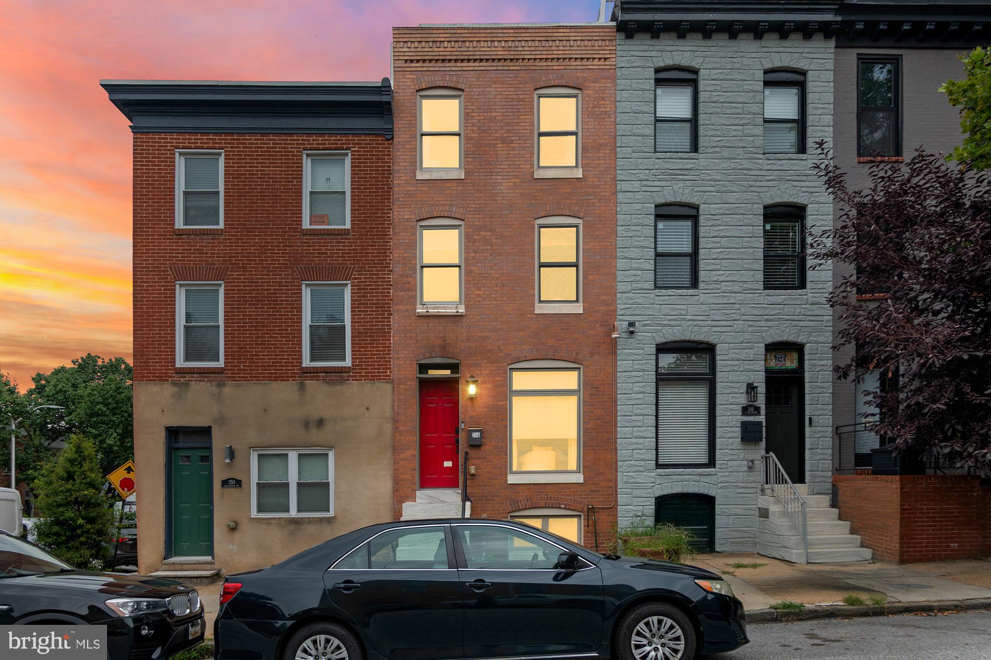 Welcome to 248 S Collington Ave, a beautifully appointed 3-bedroom, 3.5-bathroom home offering the perfect blend of modern comfort, versatile living space, and incredible outdoor entertaining areas. Just steps from Patterson Park, this home puts one of Baltimore’s most beloved parks and the best of city living right at your doorstep.Inside, you’ll find a spacious and thoughtfully designed layout featuring stainless steel appliances, multiple living areas, and a full basement offering valuable additional living space — perfect for a home office, gym, media room, or recreation area.The third-floor primary suite provides a private retreat with its own deck, while the home’s spectacular rooftop deck delivers panoramic city views and an ideal setting for morning coffee, evening cocktails, or entertaining guests. A separate back deck adds even more outdoor space, perfect for grilling and gatherings.With 3 bedrooms, 3.5 bathrooms, a full basement, multiple decks, a rooftop with panoramic views, and an alarm system, this home offers the space and amenities today’s buyers are looking for.All of this, just moments from Patterson Park, local restaurants, coffee shops, nightlife, and the vibrant energy of Baltimore’s beloved Southeast neighborhoods.Come experience the space, views, and lifestyle that make 248 S Collington Ave a place to call home! Schedule your showing today!