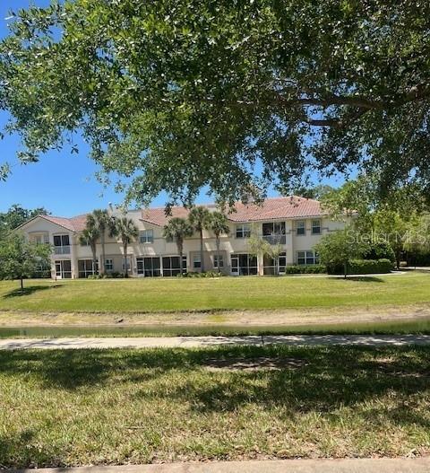 Welcome to this stunning ground - floor 3-bedroom 2-bath condo with a 1 car garage, and a privet entrance where every room frames a pond water view. Enjoy your morning coffee watching the sun rise on your private east facing fully screened patio. Inside laminate flooring flows throughout, while the kitchen showcases beautiful wood cabinets, granite counter tops and tile floor. The community of Tidelands is beautifully gated, offering security gates, 2 community pools, a fitness center room, a game room, a basketball court and walking trails throughout the communityThis unit is in a great location in the community next to the back gate and you conveniently pass your mailbox when you drive to and from your unit. There are walking trails to the west of you and a beautiful gazebo to sit and enjoy nature right outside your door. Schedule your personal tour today.The monthly HOA fee covers, trash, cable, internet, pest control, security,