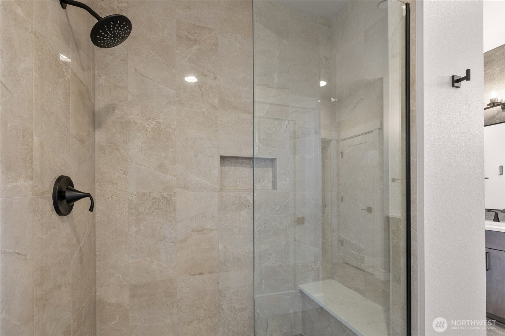 Primary walk-in-shower