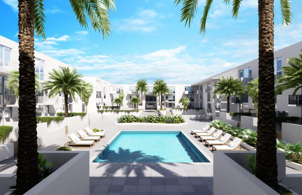 Under Construction. Condominium Unit A1-304 is an ELITE INVESTOR OPPORTUNITY to achieve 2 Bedroom Rental Income but paying near 1 Bedroom Pricing!!!  This "Loft" features a 4th Floor Penthouse Style Living Level with HUGE Island Kitchen, HUGE Living Area & Powder Room.  Bedrooms & Laundry are located on the 3rd Floor featuring an Owner Suite w/ Walk-in and Glamour Bath.  The Guest Bedroom is opposite it's own Glamour Bath and then there's a Full Size Laundry Room. It's located in Section A1 so it's above the Community Pool = A PERFECT RENTAL! HURRY, THERE'S ONLY ONE OF THIS UNIT! You’ll find peace of mind in the Rock Solid Construction, Impact Glass Windows & Stellar Interior Finishes!  This is one 30 Extraordinary Designs but This One Was Designed for Cash Flow!!! So Book Your Place in History with EXCEPTIONAL DEVELOPER PRE-COMPLETION INCENTIVES!!! ________________________________________________________________________________________________________________ABOUT SARASOTA BATH + RACQUET RESIDENCES & CLUB . . . An Icon Reimagined!!! For Half a Century, the original Sarasota Bath & Racquet Club stood as a social and athletic cornerstone to Sarasota and the Gulf Coast.  Born in 1969, tucked just off Bee Ridge Road at 2170 Robinhood Street, the private tennis club quickly became Sarasota’s heartbeat.  Lifelong friendships were forged across clay courts. Laughter echoed over the pool deck.  Championship tennis drew the eyes of the world on Sarasota!  During the 1970s, the Bath & Racquet hosted the Virginia Slims of Sarasota, bringing icons like Chris Evert and Martina Navratilova to our local courts. Through the decades that followed, the club expanded to nearly 30 courts, added racquetball and squash courts, a sprawling 40,000 square foot fitness center, and a social scene that reflected Sarasota’s golden era of recreation and community.  Generations grew up here.  They learned the game, celebrated milestones, and found a second home under the banyan trees.  The reputation got out and notable, ranked players from all over the world would show up for a visit while vacationing in Florida.  But, without a housing element, time took its toll.  By the late 2010s, age and the pause of the Covid-19 pandemic left the storied facility shuttered; it’s once-bustling courts and faculties silent.  Then came a vision and a rebirth.  In 2022, after careful planning and a spirit of preservation, The Bath & Racquet story turned a fresh new page!  The property was reimagined as the Bath + Racquet Residences & Club, a contemporary upscale community honoring its legendary past while expanding Sarasota’s current style of modern downtown living.  Legacy ... meet Lifestyle!  The City of Sarasota, wishing to keep the Heartbeat of Sarasota Beating, approved the 256 luxury condominiums on the same lush, walkable setting while requiring the perfect balance of Architecture, Landscaping, Preservation and Legacy.  The housing component is now in place to assure a vibrant future!  The new Bath + Racquet Club is being built on the exact site, but is independent from the condominiums, allowing each owner the freedom of choice to join the Bath + Racquet or simply to live in Urban Luxury and enjoy nearby Siesta Key, Lido Key and downtown Sarasota.  The new club will feature Indoor Tennis, Pickleball & Padel Courts PLUS Outdoor Tennis and Padel Courts. The Club will also serve its Elite Membership with a  Private Members Restaurant & Lounge, Spa, Sauna, Massage Room, Juice Bar & Pro Store.
