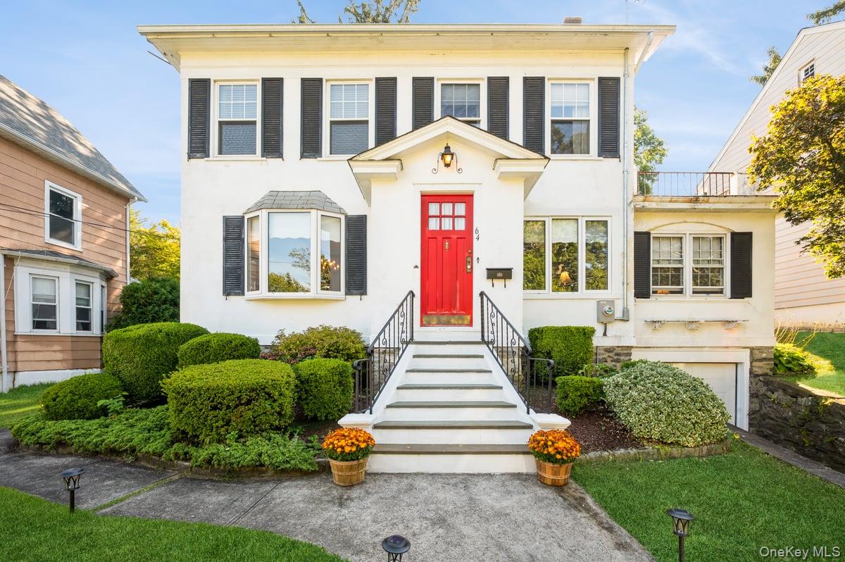 First time on the market in 66 years! This charming vintage center hall colonial awaits a new owner to realize it's full potential. Step through the "Red Door" into a spacious first floor featuring a large living room and dining room with beamed ceilings, a sunny kitchen, panelled den and convenient half bath. Upstairs, there are four bedrooms and a full bathroom. The walk-up attic offers expansion possibilities. The backyards' ample lawn space and covered patio is perfect for entertaining. Located close to transportation, schools, shopping, dining, and the fabulous new Leewood park which boasts tennis, pickleball, basketball, baseball, bocci, playground, workout area, and plenty of green space. Lake Isle country club membership is also available to town residents.