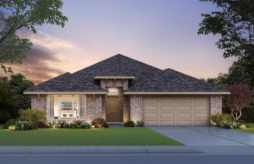 Welcome to this beautifully designed three bedroom, two bathroom new construction home offering the perfect balance of style, comfort, and everyday functionality. A dramatic barreled ceiling entry opens to a spacious living room with a cozy fireplace and abundant natural light, creating an inviting space for relaxing evenings or gathering with friends and family. The open concept layout makes entertaining effortless while providing comfortable spaces for daily living.The thoughtfully designed kitchen features custom wood cabinetry, stainless steel Samsung appliances, a large center island, and quartz or granite countertops, providing generous workspace and storage. A nearby utility room with a built in mud bench adds convenience and organization to everyday routines.The private primary suite offers a peaceful retreat with a tray ceiling, a spacious walk in closet with direct access to the utility room, and a well appointed ensuite featuring dual vanities, a doorless tiled walk in shower, and a separate soaking garden tub. Two additional bedrooms provide flexible space for guests, a home office, or hobbies.Enjoy outdoor living on the oversized covered back patio, perfect for morning coffee, weekend gatherings, or quiet evenings at home. Bellatona offers a neighborhood playground along with convenient access to the University of Oklahoma, Lake Thunderbird, Sooner Mall, I 35, shopping, dining, and the greater Oklahoma City metro, making commuting and recreation easily accessible.This home is currently under construction and may be reserved prior to completion. Schedule your private tour today to learn more about estimated completion timing and available finish selections while they remain available.