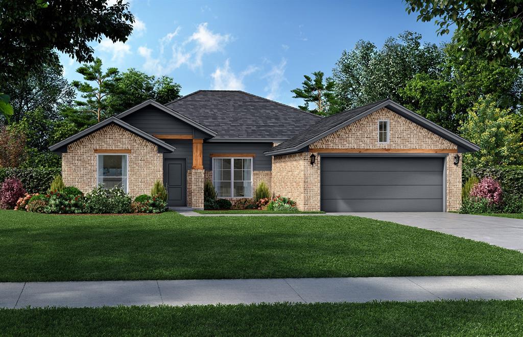 This new construction four-bedroom, two-bath home offers a functional open-concept layout connecting the kitchen, dining, and living areas. The kitchen features a large quartz island, soft-close cabinetry, Samsung appliances, under-cabinet lighting, and a walk-in pantry.The living area includes a fireplace and wood-look tile flooring for durability and easy maintenance. The primary suite includes tray ceilings, an oversized tiled shower, soaking tub, dual vanities, and two walk-in closets. Additional bedrooms are well-sized. Situated on a corner lot, features include a covered patio, utility room, storage, and a two-car garage. Construction includes a pre-piered foundation, tornado straps, radiant barrier decking, Schluter system, PEX plumbing, tankless water heater, and Low-E windows. Convenient northwest OKC location. Currently under construction.
