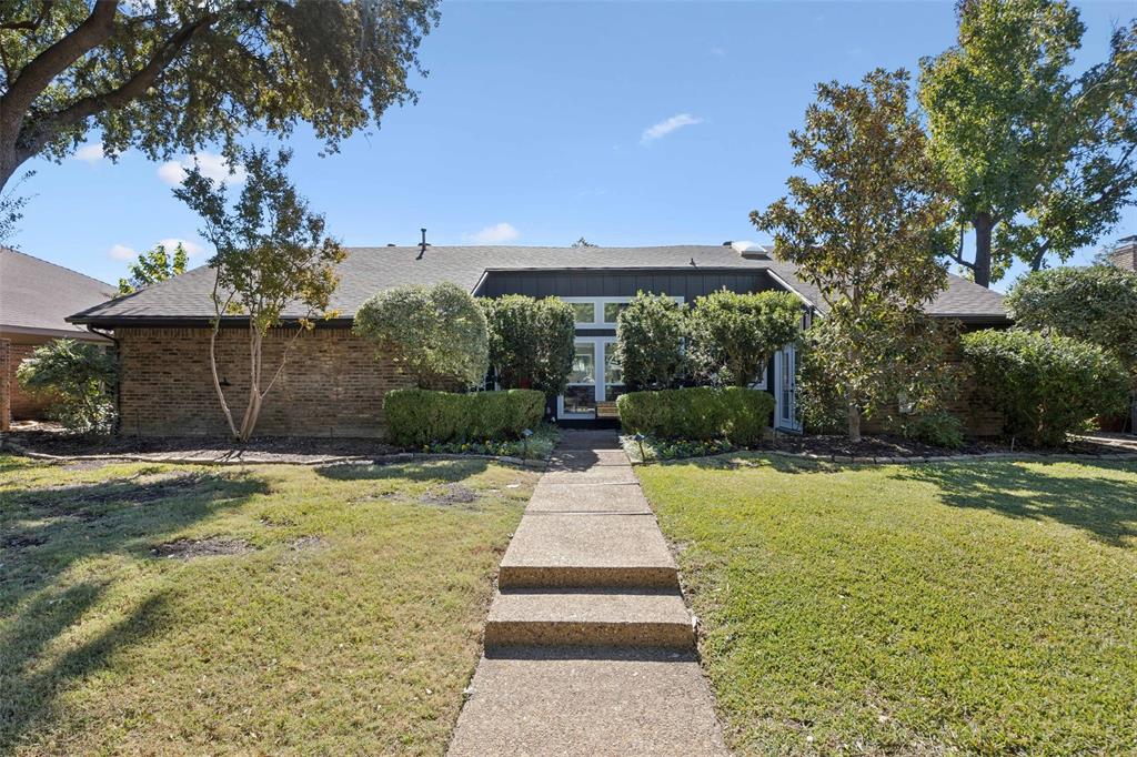 This mid-century modern charmer delivers way more than what can be captured in a listing and should be a must-see for anyone looking in Central Plano. Come for the sought-after River Bend address, but stay for the open concept floorplan with a cathedral ceiling (unusual in a home built in 1978) and striking view overlooking the sparkling pool from two large picture windows. While this home is technically a 3 bedroom, the unique floorplan offers a bonus room adjacent to the primary bedroom that’s perfect for an office, nursery or workout room. Also note this home has three FULL bathrooms. It feels significantly larger than its nearly 2400 sqft because of the high ceilings, copious amount of light and smart layout. The original builder-owner intentionally leaned into mid-century design and worked in touches throughout, such as wooden beams, paneled wet bar wall and a two-sided brick fireplace. The Primary bathroom has been fully remodeled. Long list of upgrades, including windows, siding and foundation repairs in 2024, new pool plaster and tiles in 2019, attic insulation replaced in 2025, Jellyfish exterior lighting in 2024. Zoned for PISD’s beloved Saigling Elementary and Haggard Middle School, with brand new 188k sqft building under construction and set to open in 2027. Archgate Park soccer and baseball fields just a stone’s throw away and Trader Joe’s, Whole Foods and Market Street all less than 3 miles away.