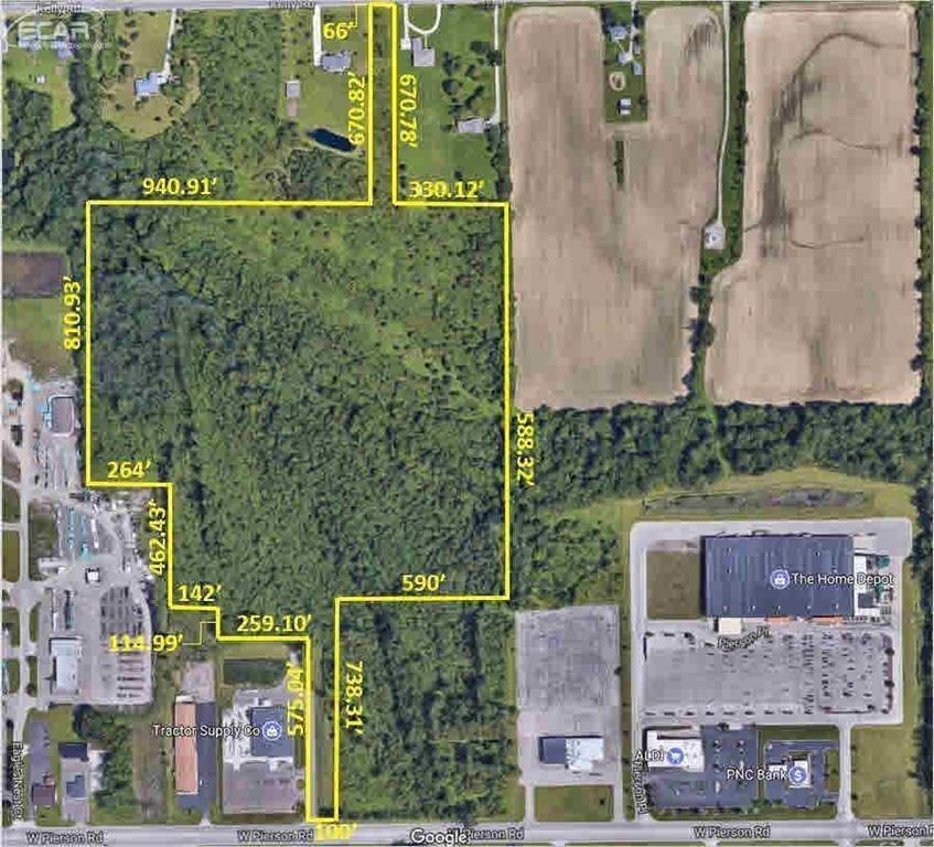 Over 39 acres of property with frontage on both Pierson Rd and Kelly Rd. Property is split zoned for commercial on the south and residential/multifamily on the north.