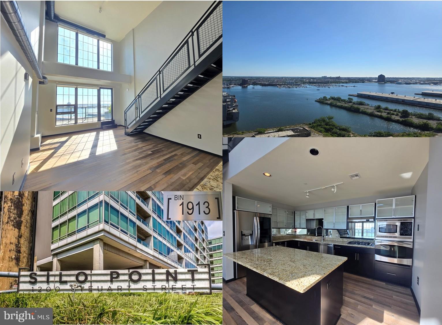 Exceptional New List Price—Plus a Generous $20,000 Seller Credit Toward the First Year of Condo and HOA Dues! Welcome to Silo Point Unit 1913, a rare high-floor waterfront residence where Baltimore’s iconic industrial history meets sleek contemporary luxury. Set within one of Baltimore’s most distinctive condominium towers, this sought-after 19th-floor Plan WW residence offers an impressive two-level layout with over 2,500 square feet, 2 bedrooms, 2 full baths, 1 powder room, a flexible den, and a spectacular private terrace.From the moment you enter, dramatic walls of windows capture breathtaking views of Baltimore City in all its glory, the harbor, and the shimmering Patapsco River, creating an extraordinary backdrop throughout the residence. The main level is designed for elevated entertaining, featuring a sleek gourmet kitchen with granite countertops, generous cabinetry, stainless steel appliances, gas cooking, wall oven, built-in microwave, and an oversized island that opens beautifully into the expansive dining and living areas. The open two-story dining and living room is filled with natural light and anchored by a soothing fireplace, creating an impressive yet inviting space for both everyday living and memorable gatherings. Glass doors lead to the expansive private terrace, extending the living space outdoors and offering a rare high-floor setting for dining, lounging, and taking in panoramic waterfront and city views. The residence’s soaring volume, window walls, clean contemporary lines, and striking architectural details create a sense of openness, light, and luxury that is distinctly Silo Point.The upper level offers a private retreat with an elegant owner’s suite, walk-in closet, and spa-inspired bath, along with a generous secondary bedroom, additional full bath, den/home office, laundry, and storage. The open-to-below design enhances the home’s dramatic scale, while the thoughtful floor plan offers both privacy and flexibility for today’s lifestyle. Whether working from home, hosting overnight guests, or simply unwinding above the city, this residence delivers a rare combination of space, sophistication, and iconic views.Silo Point is one of Baltimore’s most unique upscale waterfront residences, thoughtfully built within a historic 1923 grain silo and transformed into a bold, award-winning condominium tower. Residents enjoy state-of-the-art amenities including a 24-hour front desk, concierge services, breathtaking lobby, controlled-access garage parking, onsite management, guest parking, Wi-Fi hot spots, and the coveted 19th-floor Sky Lounge. The Catacombs amenity level features a 24-hour fitness and wellness center, game room, wine vault, conference rooms, and additional lifestyle services, creating a full-service luxury living experience.Perfectly positioned in Locust Point with convenient access to the waterfront, dining, downtown Baltimore, major commuter routes, the Water Taxi, and Charm City Circulator, Unit 1913 delivers a rare blend of privacy, skyline drama, luxury amenities, and true urban waterfront living. With its expansive terrace, dramatic two-level design, walls of glass, and unforgettable views of the city and Patapsco River, this residence is a truly special opportunity in one of Baltimore’s most architecturally significant waterfront communities.