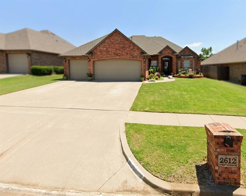 Welcome to this beautifully designed residence in the highly sought-after Rock Creek addition! Blending classic traditional brick charm with modern functionality, this home offers an open, thoughtful floor plan created for everyday comfort and effortless entertaining.Step inside to a welcoming living space featuring high ceilings, warm natural light, and a cozy fireplace centerpiece. The adjoining kitchen boasts functional counter space, ample cabinetry, and an oversized dining area—ideal for hosting family gatherings or quick weeknight meals. The primary suite serves as a peaceful retreat, complete with an ensuite bathroom, while the spacious secondary bedrooms offer exceptional flexibility for family, guests, or a dedicated home office setup.Peace of mind comes standard with an in-ground garage storm shelter, providing crucial Oklahoma storm safety right at home without sacrificing parking space. Outside, the fully fenced backyard offers a private outdoor haven for weekend barbecues, gardening, pets, or outdoor play.Living in Rock Creek means access to fantastic community amenities, including a neighborhood pool, greenbelt walking trails, and family-friendly playgrounds. Situated in the top-rated Moore Public School district (Heritage Trails Elementary, Highland East Junior High, Moore High School), this property offers a prime, central location just minutes from I-35, local shopping centers, regional dining options, and city parks.Buyer to verify all information including school districts, assigned schools, square footage, lot size, property boundaries, property taxes, HOA dues, covenants, and utility providers.Pictures coming soon.