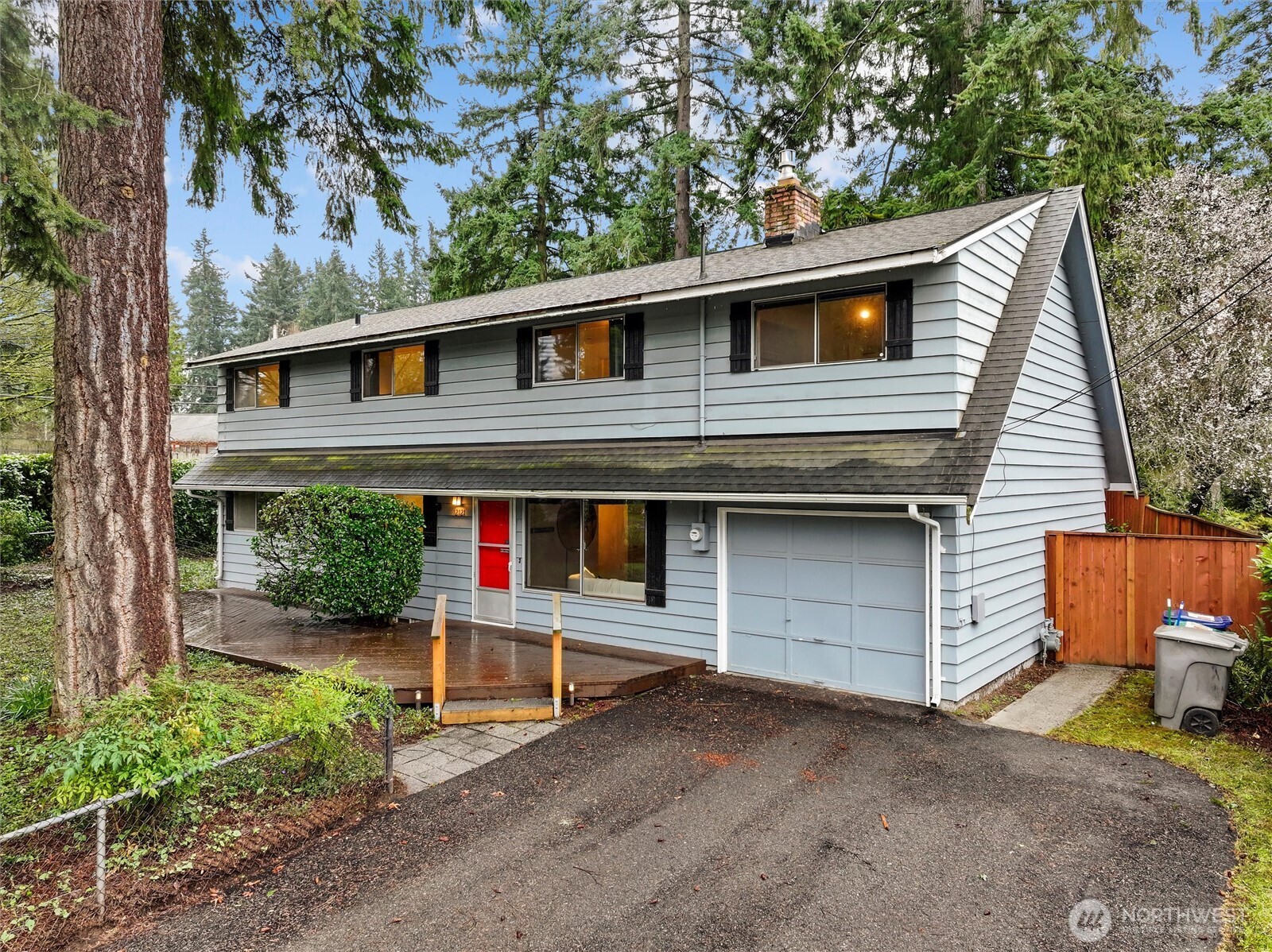 Spacious Kirkland home ideally located on a corner lot at the entrance of a quiet cul-de-sac. This house is move-in ready yet has so many options to expand. The large main floor features open-concept living spaces perfect for everyday living & entertaining. Spacious open kitchen with large island. A main-floor office, bedroom, & full bath provide flexibility for guests, multigenerational living, or working from home. Upstairs you'll find three additional large bedrooms, a full bathroom, and a generous unfinished storage space ready to be transformed into a private primary suite or bonus room.  The additional 998-square-foot basement is ready for you to finish as a fantastic rec space or any space you can imagine. The polished concrete floors are plumbed for hydronic radiant floor heating. This would make a great theater room or rec space.  This spacious corner lot offers incredible potential. With approximately 12,000 square feet, there may be opportunities to add a detached cottage, build a two-car garage with an apartment above, creating additional living space for extended family or rental income. The expansive lot provides many possibilities—buyer to verify development options.  Conveniently located with easy access to I-405 and close to parks, all 3 schools, Costco, Grocery store, Google, DT Kirkland, Lake Washington & Bellevue. Situated within the highly rated Lake Washington School District and just 3 blocks to Franklin Elem.  Home is pre-inspected & sewer line scoped.