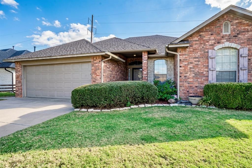 3-bedroom, 2-bath home featuring- a Sunroom that provides additional living space (not included in square footage) and a comfortable spot to enjoy morning coffee or relax. 10-ft ceilings, crown molding, & updated flooring and interior paint. Primary suite offers a sitting area, double vanities, corner jetted tub and walk-in closet with built-ins. Kitchen features beautiful cabinetry, plate display and stainless appliances. Living room includes LVT flooring, tile fireplace with wood mantle. Plush carpet in the bedrooms. Beautifully landscaped yard with storage outbuilding. A well-maintained home with quality features, generous storage and timeless appeal.  Great location with easy access to I35 and I44.