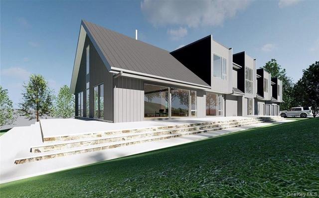 This stunning new custom home seamlessly blends high-quality construction with high-end contemporary architectural details, located on a sought-after residential cul-de-sac street in Bedford, Byram Hills schools. Enter through an impressive two-story, front-to-back grand hall with a skylight foyer, leading to an open-plan living space. Adjacent to the living space, the family room boasts a 25' tall cathedral ceiling, a two-story stone see-thru fireplace, 8' tall windows, and direct access to a bluestone patio. The custom high-end kitchen flows into the dining room, perfect for both, daily living and entertaining. The first floor also features an office with an adjoining two-story high ceilings study, complete with built-in skylights. A guest bedroom with an en-suite bathroom and a powder room are also on the first floor. An attached three-car garage leads to a large mudroom. The wrap-around bluestone patio includes masonry stairs down to the backyard.
The second floor welcomes you with a central stair hall open to below on two sides with skylights above and a living room. The primary bedroom features a 10' ceiling and skylight, a large walk-in closet, and an en-suite oversized bathroom with a 10' ceiling, skylight, free-standing tub, shower, enclosed toilet, and double sinks. Four additional bedrooms each have en-suite bathrooms, walk-in closets, and skylights. A laundry room with storage closets and a large bonus room offers additional flexible space.

The lower level is a huge finished walk-out basement with several sliding glass doors, that lead to the backyard with a swimming pool. Close to Bedford, Mount Kisco, and Armonk, and just 50 minutes to Manhattan, this home offers convenient access to numerous amenities: golf clubs, tennis, beautiful parks, restaurants, and more. Completion of the home is expected in 2027, allowing time for customization. Don’t miss this opportunity to own a luxurious custom home in Westchester, NY. Additional Information:  Amenities: Dressing Area, Marble Bath, ParkingFeatures: 3 Car Attached, inground pool