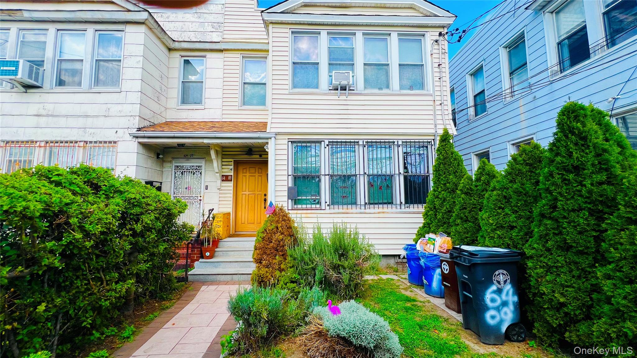 2 Family frame semidetached well maintained house in the heart of Woodside on a 27X115 lot, Zoning R5D, There are 4000 sq/ft extra buildable air rights available. Close to LIRR, # 7 Train, schools, super market, 15 minutes to Manhattan. Separate heating & cooling system.  The house is in great condition.