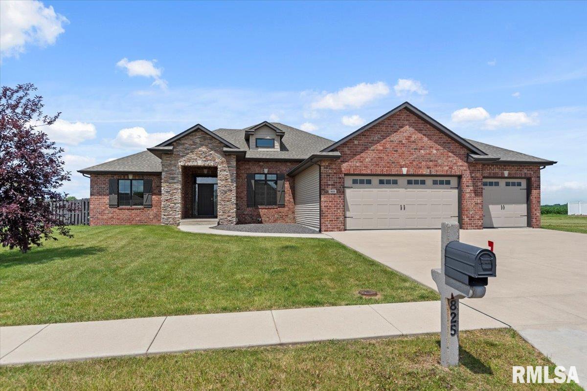 Better than new! This 2018 custom home offers more upgrades and value than new construction! From the moment you walk in, you’ll find craftsmanship, solid construction, and thoughtful details. The open plan blends the gourmet kitchen with inviting spaces. A stunning stone fireplace, beautiful built-ins, and striking boxed ceiling are the focal points of the living area. The chef-inspired kitchen will impress with its functional layout, premium finishes, and ample space. Enjoy the screened porch overlooking the expansive backyard. The spacious primary suite is a private retreat with a spa-like bath. Each additional main floor bedroom features its own generously sized closet and private bath with custom-tiled shower. You’ll love the flexibility for a home office, formal dining room, or cozy living area. The finished basement offers a separate living area with a second kitchen and bar. The family room, bonus space for a playroom, craft area, or workout room, plus two bedrooms, full bath, and unfinished storage space complete the lower level. Unlike typical new builds, this home is move in ready with extra features like a lawn irrigation system, whole house generator, backup sump system, fenced backyard, and mature landscaping. The home has been pre-inspected; report and list of repairs are available for review. Selling as reported. Why wait for new construction when you can own a meticulous, better-than-new home with all the extras already complete?