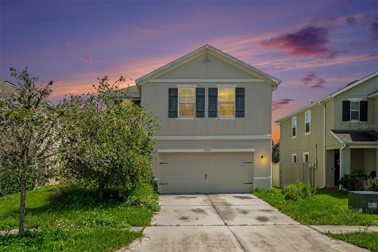 Welcome home to 7796 Tuscan Bay Cir! This turn-key 4-bedroom, 2.5-bathroom single-family home delivers 2,260 sq ft of low-maintenance, modern living in Wesley Chapel's premier Epperson Ranch community.The main level showcases an open-concept layout designed for entertaining, seamlessly connecting the grand living area, dining space, and open kitchen. The kitchen boasts stone countertops, an oversized center island, and generous cabinet space. Easy-care ceramic tile flows throughout the main living areas, while plush carpet warms the second floor. Upstairs, you’ll find a spacious primary suite complete with a walk-in closet and private en-suite bath, alongside three additional bedrooms and a convenient upper-level laundry room.Step out back to a fully vinyl-fenced yard offering a safe space for pets and privacy for outdoor relaxing. Best of all, living in Epperson gives you access to the iconic 7.5-acre Crystal Lagoon, ULTRAFi high-speed internet, dog parks, and playgrounds.