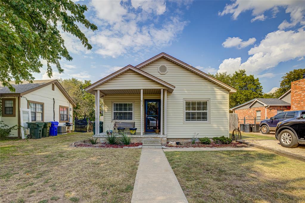 CUTE AS A BUTTON!!  You will love this home located in a quiet neighborhood with great neighbors all around.  Updates include Roof, Siding, Central heat and air conditioning, Windows and kitchen cabinets.  This home has wood floors with 3 bedrooms and 2 baths.  Primary bedroom in the back with sliding doors that enter the landscaped backyard.  Front porch great for an afternoon rest, and backyard perfect for cookouts and family time.  Wood privacy fence.  This is walking and biking distance to Downtown Norman where you can enjoy the Art and Restaurants. Easy access to University of Oklahoma, Hospital, TAFB, and I-35.  Solar panels are a plus with very low utility bills.  This home would qualify for the first time home buyers program through the City of Norman.  Call me for details.