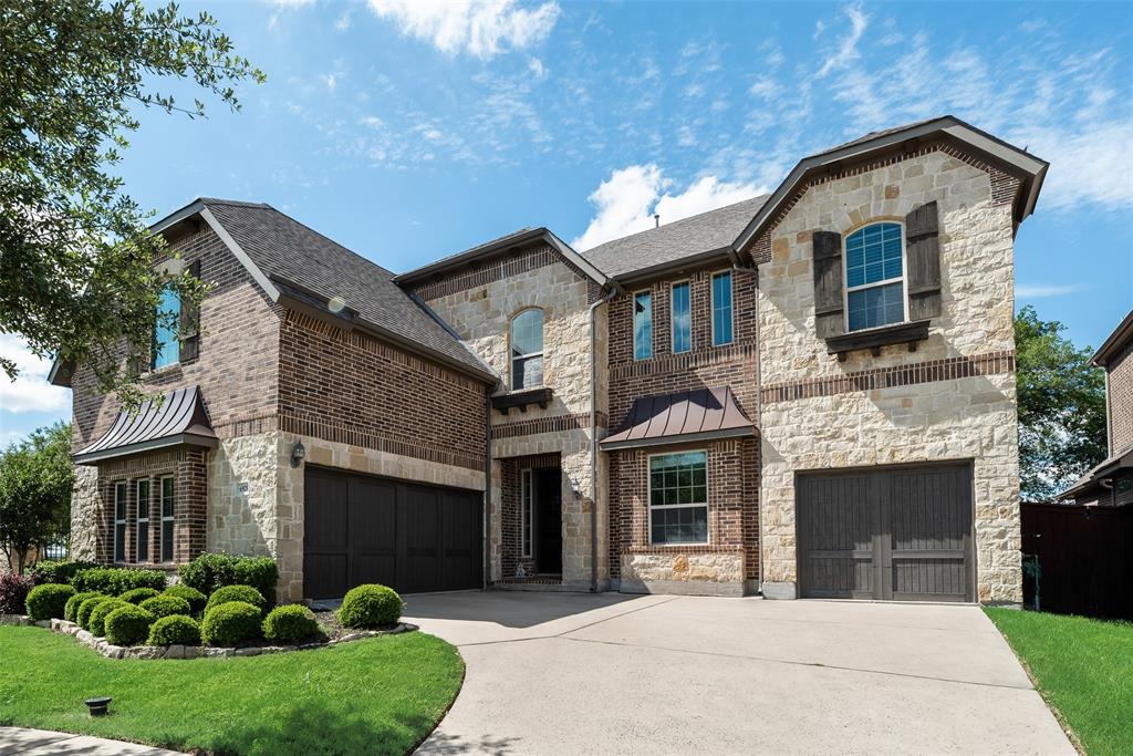 This stunning home is nested in the Stone Hollow community of McKinney, within the highly sought-after Frisco ISD. Soaring Ceilings, open, light & bright with wonderful floor plan including breathtaking Spiral Wrought Iron Stairway in Foyer Entry! This stunning 5-bedroom, 4 bathroom property offers the ultimate blend of comfort, style, and convenience. The bright and open layout features a chef’s kitchen with center island, stainless steel appliances, and ample cabinet and counter space, making it ideal for both entertaining and everyday living. Private Master Suite with Ensuite Bathroom. Secondary room Office and additional Full Bath on 1st Floor plus large Living Space. 2nd Floor includes large Game Room, 3 BDRMS with Walk In Closets, and 2 FULL BATHS, Media Room and Loft area. 3 car garage, on exclusive Premium Pool size Lot with lake views, and extended green views in the backyard. THE PERFECT PLACE TO CALL HOME!