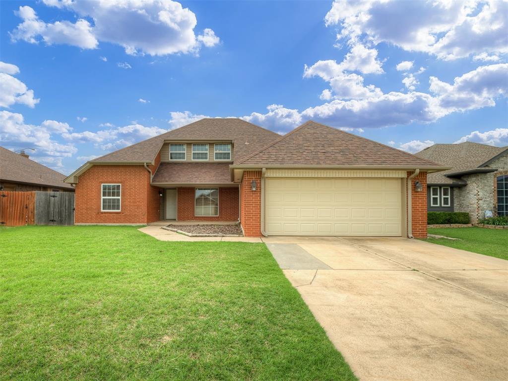Welcome to this beautifully maintained 3-bedroom, 2-bathroom home, featuring a spacious upstairs bonus room perfect for a home office, playroom, or guest retreat. The living room impresses with high ceilings and a brick fireplace that serves as a focal point of the room. The remodeled kitchen is a chef’s dream, boasting updated appliances, backsplash, granite countertops, and stylish wood-look tile floors that extend into the dining room and laundry area. There is even a pass-through window above the sink that lets in views of the living room. Off the living room is the primary bedroom that is very spacious, has a tray ceiling trimmed with crown molding, and a large wraparound closet located in the bathroom. The primary bathroom has been completely renovated with granite countertops, double vanities, modern cabinetry, and a stunning tiled walk-in shower with sleek glass sliding doors, river rock flooring, handheld shower sprayer, tiled bench and shower niches. This home is a true split plan and the secondary bedrooms are located on the opposite side of the home and share a guest bathroom that has been updated with granite countertops. Enjoy the added comfort of an enclosed Florida room that is located on the back of the home and is ideal for relaxing year-round. Additional highlights include an in-ground storm shelter located in the garage for peace of mind, and a versatile outbuilding in the backyard offering extra storage or workspace. Conveniently situated near popular restaurants and shopping, this move-in-ready home has everything you need and more!