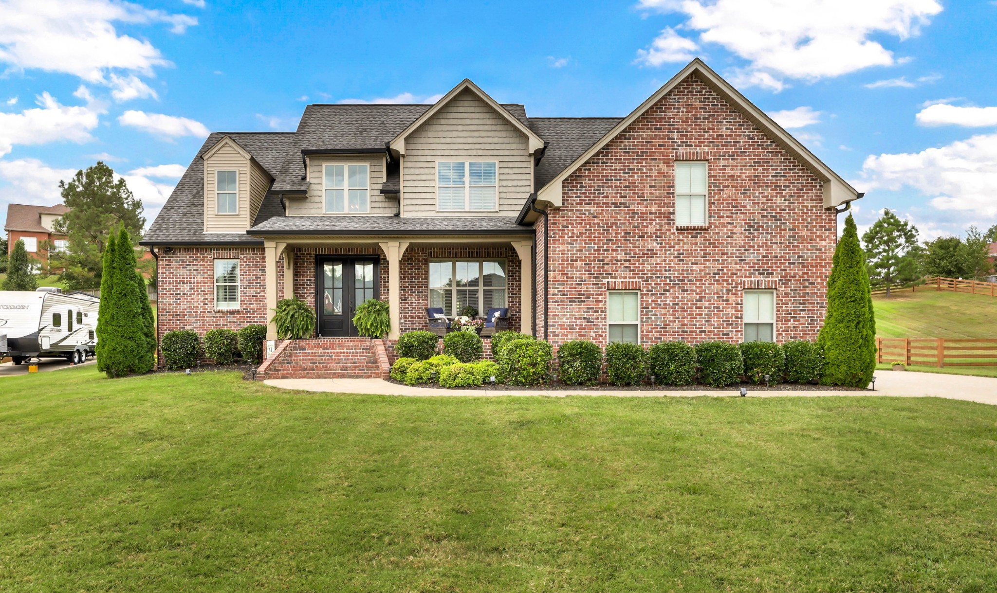 Would You Love to Pass by Beautiful Farm Estates on Your Drive to Your Own Beautiful Home on Almost an Acre? Then 4058 Oak Pointe Drive is Waiting for You to Make All 3,300+ Feet of Her Yours! She Welcomes You in onto Wood Floors & High Ceilings Above that Flow into the Open Formal Dining Room to the Great Room Continuing into the Grand Kitchen that Features a Gathering Island, a Walk In Pantry and Double Depth Cabinets on Same Wall. The Private Wing of Master Suite gives an Abundance of Space for Large Pieces of Furniture with an On-Suite Bathroom. The other Wing of the Home beyond Your Kitchen has an Additional Bedroom or Office Space, a Full Bathroom & Laundry Room. When You Walk Up the Staircase You will have 2 Bedrooms, another Full Bathroom and a Massive Entertainment Room. Everyone Needs Extra Storage Space...You will have that too with the Fully Floored Walk in Attic. When You need to Hear to Birds Sing & Feel Grass under Your Feet just Go Outside onto Your Covered Patio then into Your Big Back Yard. And Just Like a Country Estate You have No HOA. Are You Ready? 4058 Oak Pointe Drive is Ready for YOU!!