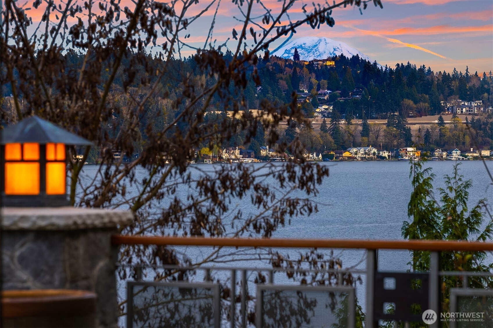 In the distance, the snowy peak of Mt. Rainier stands in all of its glory ... an awe-inspiring centerpiece to an already extraordinary panorama.