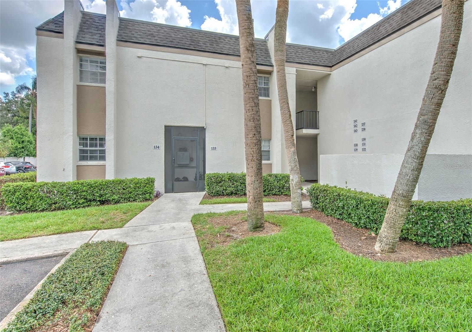Welcome home to this quiet, well-established condominium community in the heart of Brandon!  Tucked into the rear of the neighborhood this ground-floor corner unit offers a rare sense of privacy and calm — no upstairs neighbors, no through traffic, just peace and quiet. It's move-in ready featuring 2 bedrooms and 1.5 baths with a two-story layout having tile flooring throughout the first floor and carpet upstairs.  The kitchen has been beautifully remodeled with wood cabinetry, granite countertops, and upgraded appliances — all of which stay with the home. A half bath sits just off the hallway which opens into a spacious living/dining area that flows out to the screened patio.  Upstairs, you'll find two comfortable bedrooms, including a spacious primary suite with a large closet and direct access to the partially remodeled full bath, featuring wood cabinetry, double sinks, and granite counters. A second entry from the hallway plus a generous linen closet round out the upstairs.  Recent updates include a newer roof and HVAC system. Dues cover two pools, a clubhouse, lawn and irrigation maintenance, pool maintenance and repairs, tree replacement and trimming, water, sewer, trash, laundry rooms, reserves for replacement.  There is reserved parking for residents with plenty of guest parking.  Convenient location just minutes from the Brandon Mall, Regency, and all the shops & restaurants you can ask for on and around SR60.  Downtown Tampa, Tampa International Airport, St. Pete, Clearwater ... it's an easy hop, skip and a jump to the Crosstown Expy, I-75, I-4 and all points beyond.  Whether you're a first-time buyer, downsizing, investing, or need a corporate condo for business travel, this one checks every box.  Schedule your private showing today.