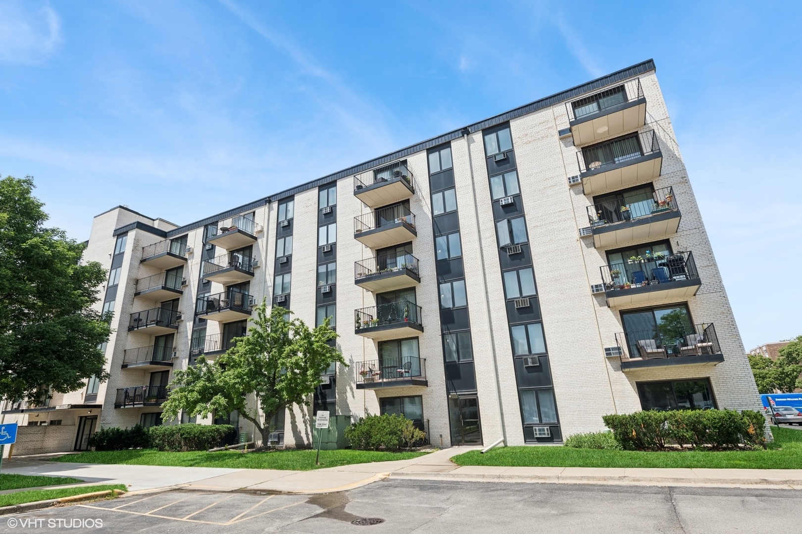 Priced to sell and ready for your personal touch to make this highly sought after one bed one bath your home. The unit features a great open floor plan, large walk in hall closet, open kitchen with counter top opening to the combined living room and dining area. The living area has access to a large balcony through glass sliding doors with added storm sliders. With warm western view from the balcony and bedroom window the unit boasts beautiful natural sunlight. The spacious bedroom has a full wall of closets with mirrored doors. The bathroom has been updated with a new vanity, mirrored medicine cabinet and lights. Laundry and additional storage on the same floor. Move in and enjoy this summer's activities in the beautiful amenities like an outdoor pool, sun deck, sauna, picnic area, exercise room, and clubhouse with a full kitchen and rec room. Easy exterior parking. This popular complex is close to shopping, public transportation, O'Hare, Forest Preserve, schools and more. The Niles Free Bus comes right to the complex. Being sold as is, ready for you to add your personal touch and call this home!
