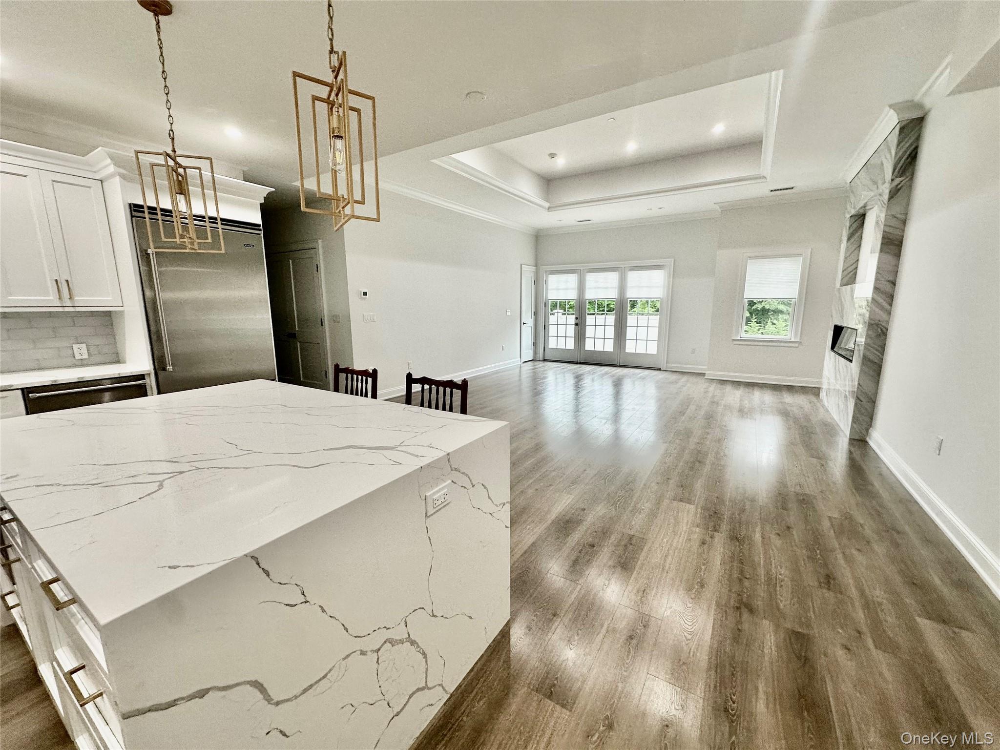 585 Main Street, Armonk, NY • Unit 2A2BR / 2.5BA • 1,813 SF • Private TerraceLive at The Byram, a brand-new luxury condo residence with full amenities in a modern elevator building.Inside, you’ll get a bright, open layout with tray ceilings, a gas fireplace, and patio doors that open to your own private terrace—perfect for coffee, cocktails, or just fresh air.The kitchen is a total flex: all Viking appliances, a six-burner range, and a pot filler faucet for easy cooking.You’ve got two spacious bedrooms, two full baths, plus a convenient half bath in the hall.Storage is not an issue: the primary bedroom has two walk-in closets, the second bedroom has its own walk-in, plus in-unit laundry.Amenities that actually feel useful:Fitness center + private outdoor areaResident community room + outdoor patioEV charging stationsParking + extras:1 garage parking space included space #6Guest parking availableLarge private storage space in the garageBeautiful professional landscaping gives the property a private, country feel—with the convenience of being close to Armonk’s shops and restaurants, including DeCicco Market and CVS.Garage parking space #6This unit has a separate storage unit in garage #12Owner pays for separate gas heat and electric,