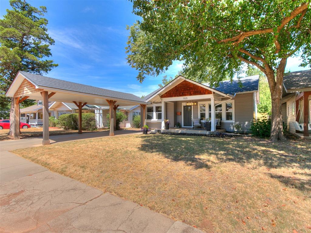 This completely remodeled Military Park gem perfectly blends historic charm with modern functionality. Located just minutes from the Paseo Arts District, the Plaza District, Uptown, and Downtown OKC, you are steps away from the city's best dining, shopping, and entertainment.The heart of the home flows seamlessly into an inviting breakfast bar and dining area designed to host the best of gatherings. This space opens to the kitchen, which boasts newer appliances to include a five-burner gas stove, and a Bosch dishwasher(2026). The main living area features a stunning gas-log ventless fireplace equipped with a fresh air return, creating a cozy centerpiece. This 3 bedroom, 2 full bath lives large with an impressive primary en-suite. The third bedroom can also function as a study. All windows were replaced and tilt-in for ease of cleaning to enhance the natural light. Major mechanical updates provide total peace of mind, including a 2017 HVAC system, 2017 hot water tank, and a resilient six-year-old roof. Additional insulation has also been added in the attic.Outdoor living is highly versatile with both covered front and back patios, ideal for relaxing or entertaining. Adding a unique architectural punch to the property is a stylish carport complete with built-in storage and cedar posts. Do not miss this turnkey historic home in one of Oklahoma City's most vibrant and central neighborhoods.