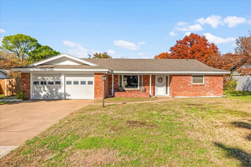 Welcome to 1913 Yucca Trail in Hurst! A brand new roof and 10 x 8 shed is scheduled for installation in February 2026. This 3-bedroom, 2-bath home features updated bathrooms, custom living-room built-ins, a covered porch, and a rare cedar closet off the laundry. The open kitchen flows into the family and dining areas and is ready for your personal touch. Epoxied garage floors and a spacious backyard make this home perfect for everyday living and entertaining. Ideally located near top-rated schools, TCC, parks, shopping, dining, and major highways. Schedule your tour today!