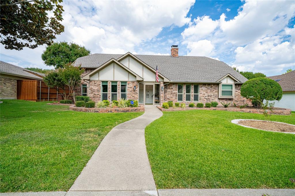 Welcome to 1809 Lake Crest Lane — a beautifully updated, meticulously maintained home less than two blocks from the Chisholm Trail in the heart of Plano. This single-story gem blends thoughtful upgrades with functional design, offering relaxed elegance and turnkey living. Step inside to discover a light-filled, open layout accentuated by skylights, ceramic plank flooring, and a cozy fireplace with an adjacent wet bar. Custom touches abound, from the built-in wine fridge in the kitchen to the central vacuum system that makes clean-up effortless. The home features four bedrooms and 2.5 baths. One room is presently used as a gym, but easily functions as a bedroom. Outside is your private oasis. Enjoy a heated pool and spa, surrounded by an 8-foot privacy fence and a covered patio perfect for entertaining or quiet evenings. A full sprinkler system keeps the yard immaculate with ease. Parking is a breeze with a 2-car garage plus a covered carport capable of accommodating additional vehicles. With its unbeatable location, superb condition, and exceptional amenities, this house won’t last long!