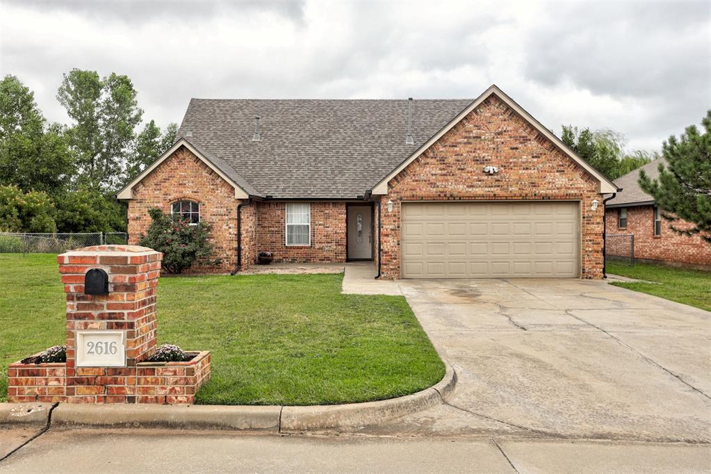 Welcome to this well-maintained 3-bedroom, 2-bathroom home offering 1,802 sq ft of comfortable living space in the desirable Moore School District. Located next to a scenic open field and baseball field, this home combines convenience with a touch of nature right outside your door.

Inside, you’ll find an inviting open floor plan perfect for both everyday living and entertaining. Fresh new carpet has just been installed, making the home feel warm and move-in ready. Thoughtful built-ins add both character and storage, while large windows bring in plenty of natural light.

Enjoy a spacious backyard ideal for relaxing, gardening, or play—plus the peace of mind of a dedicated storm shelter for Oklahoma weather.

This home truly offers a blend of space, function, and location. Don’t miss your chance to make it yours!